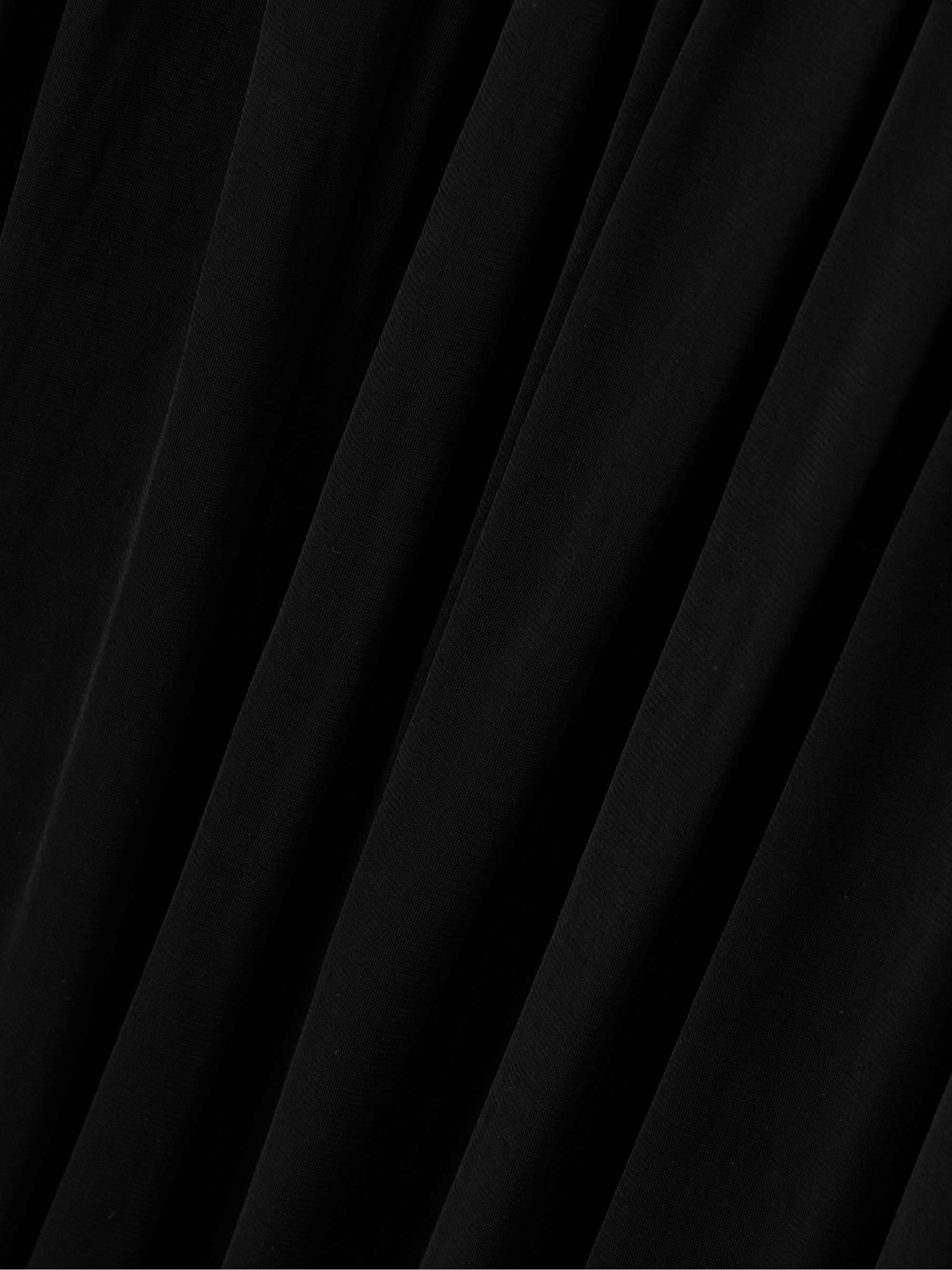 Illuminate cold-shoulder cutout pleated chiffon halterneck maxi dress view