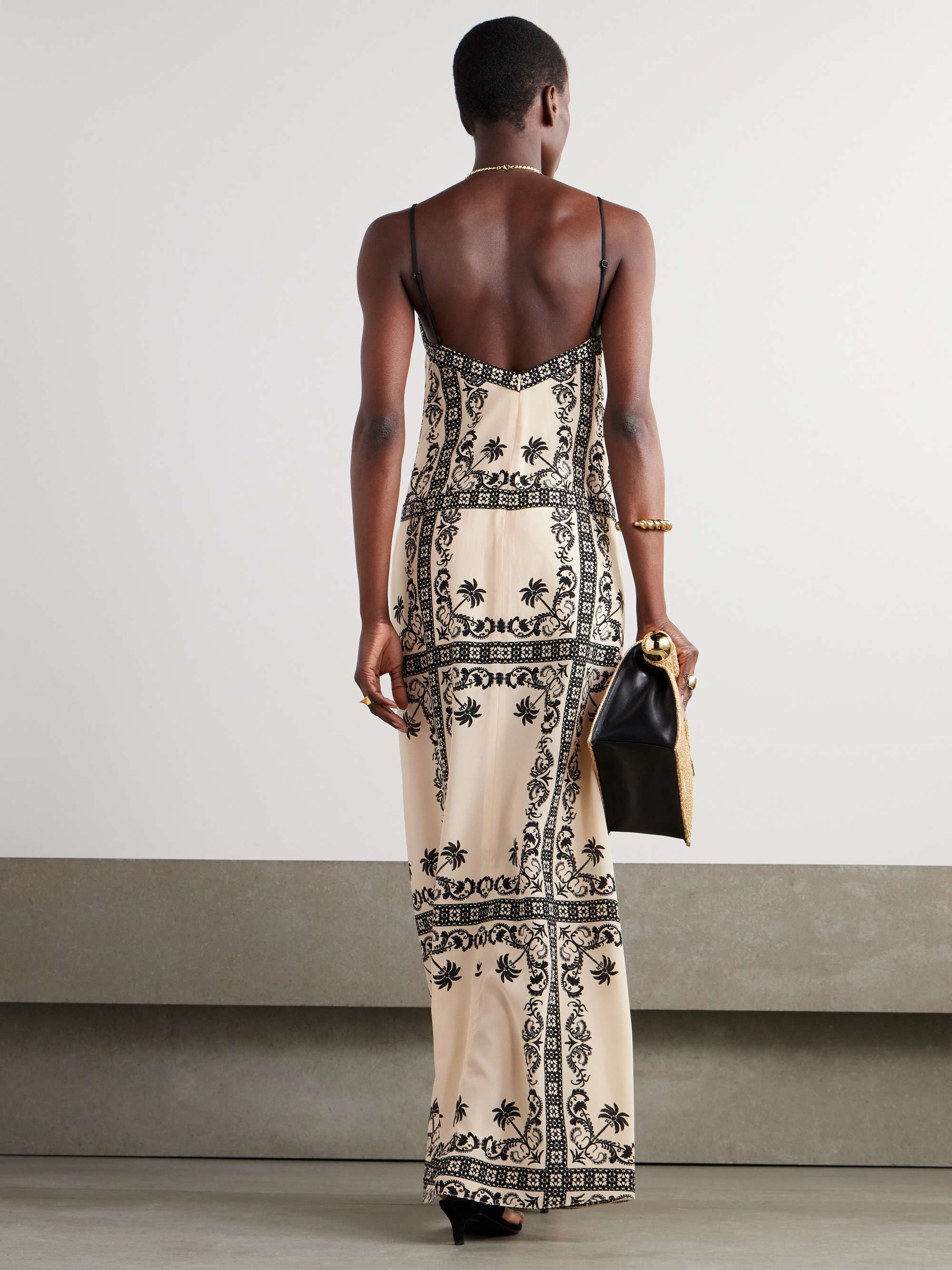 Reinvention Printed silk-crepe maxi dress view