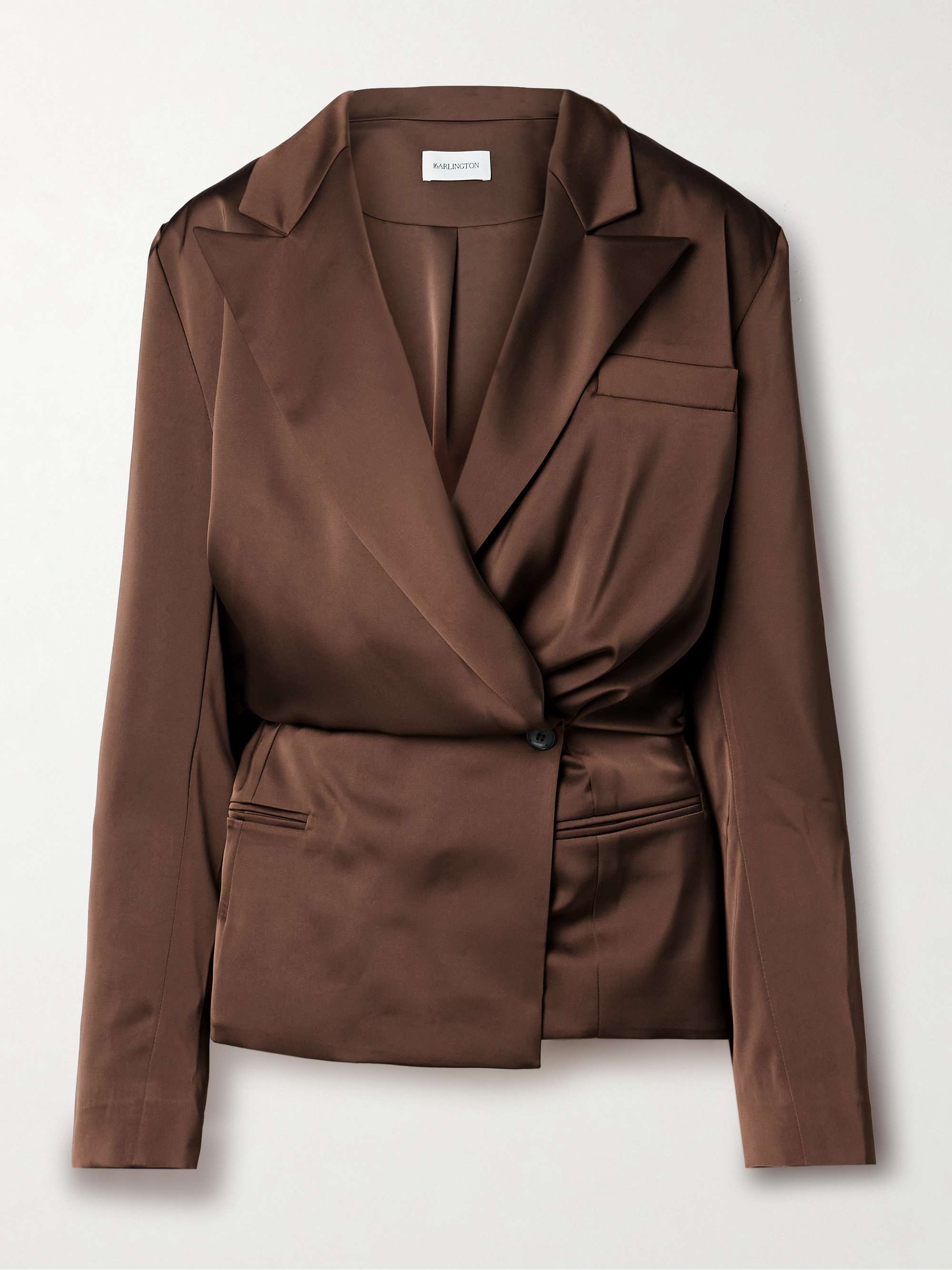 Ardo wrap-effect satin blazer view