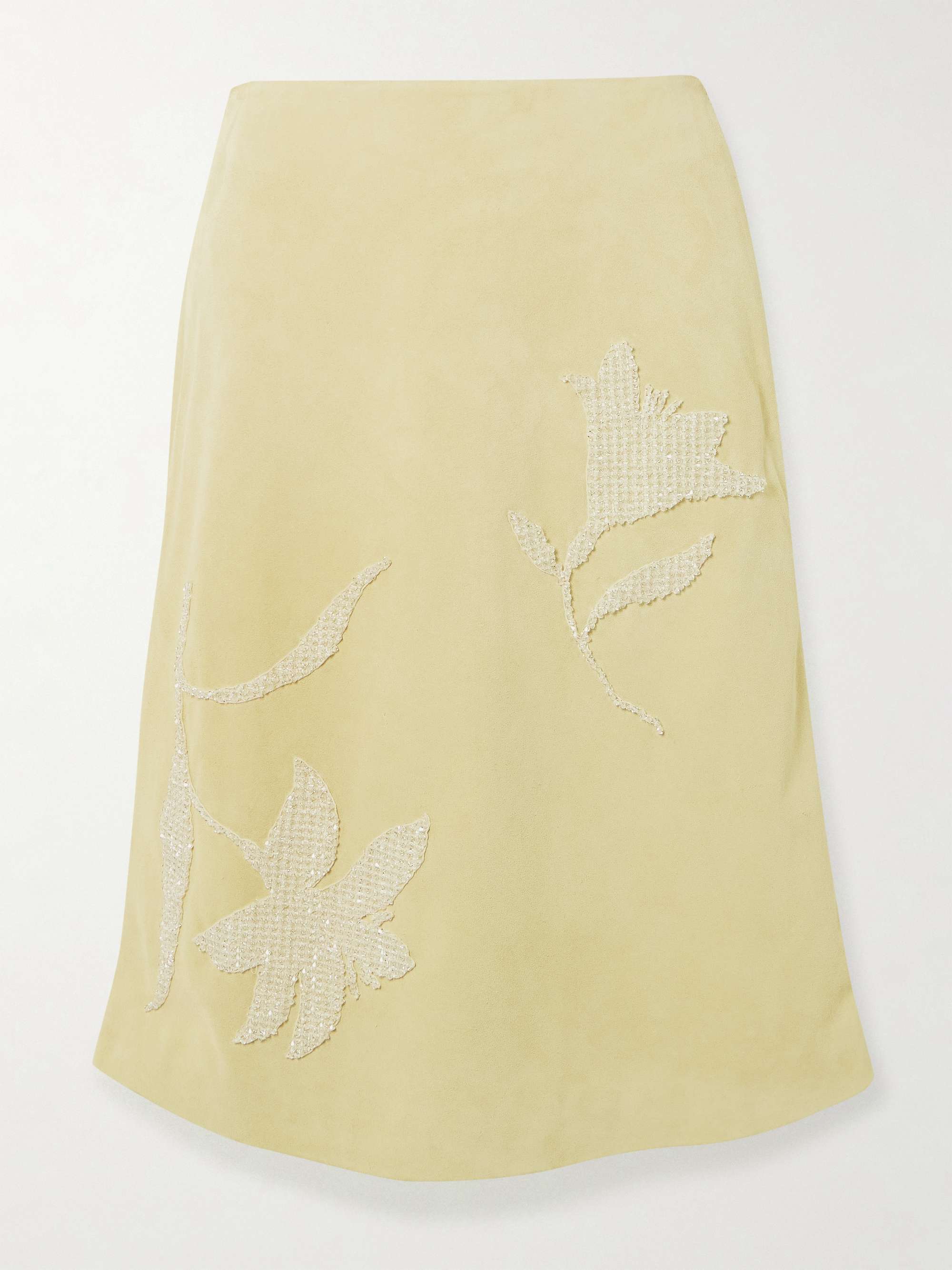 Dafne embellished suede midi skirt view