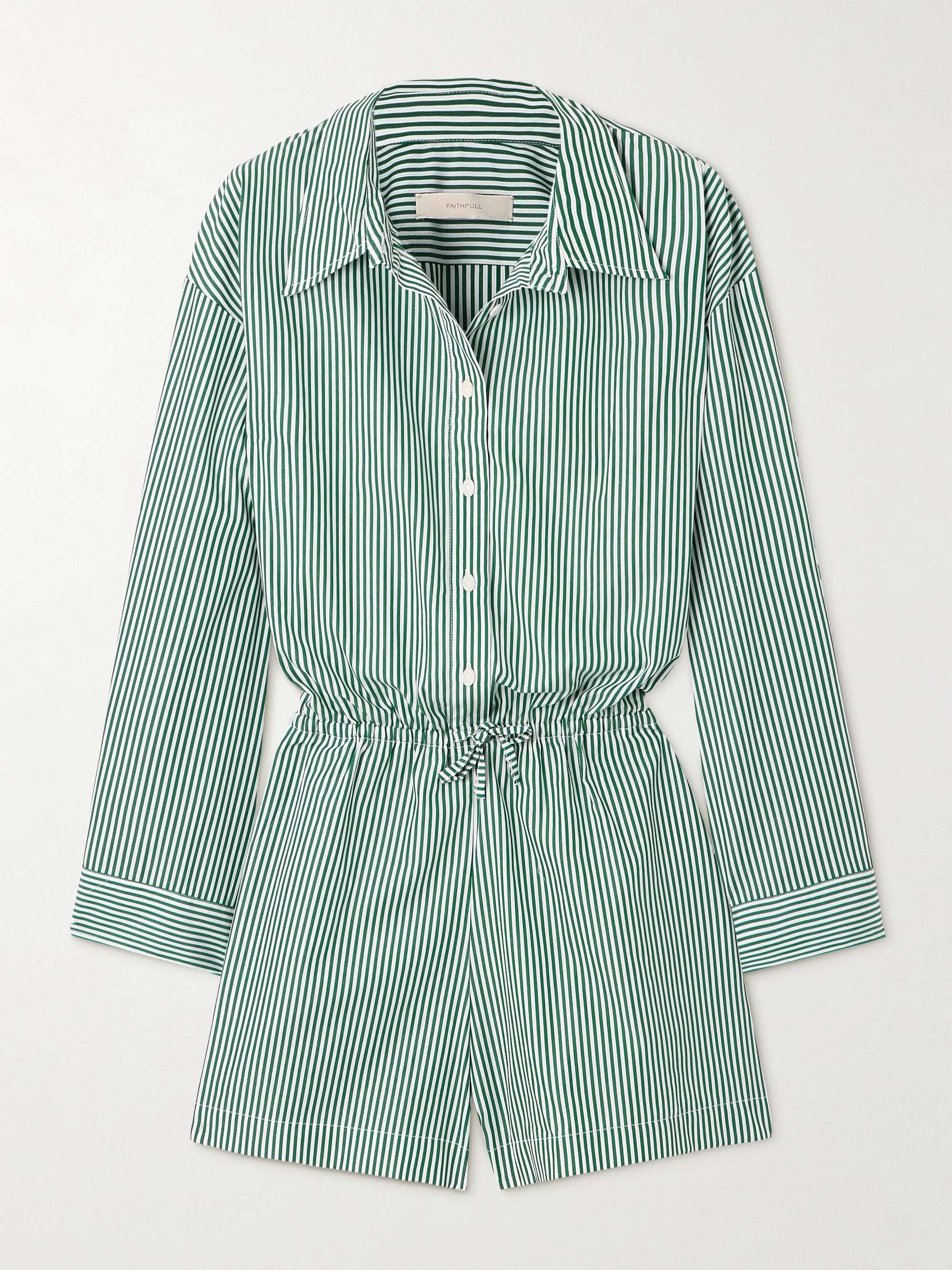 Freja striped cotton-blend poplin playsuit view