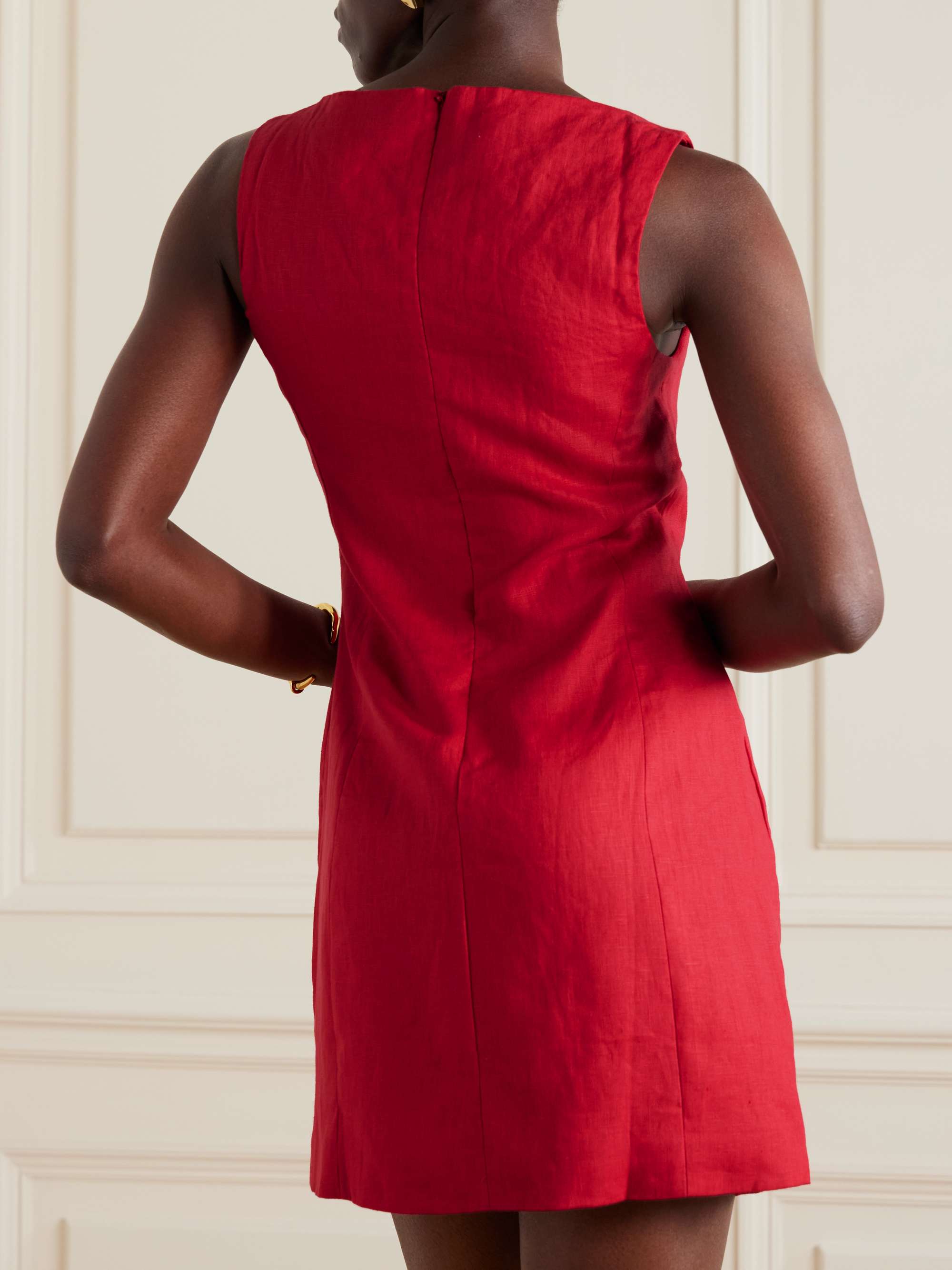 Lydie linen mini dress view