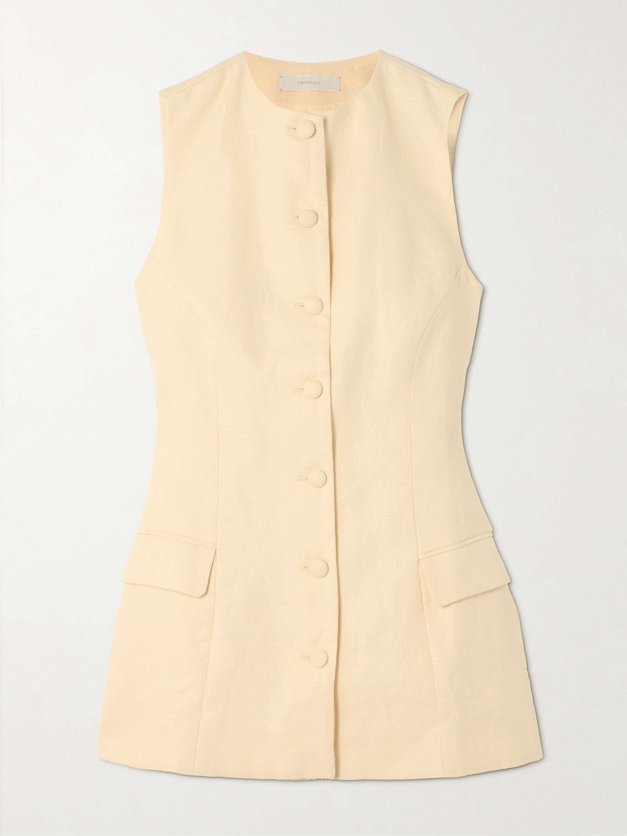 Jane linen vest view