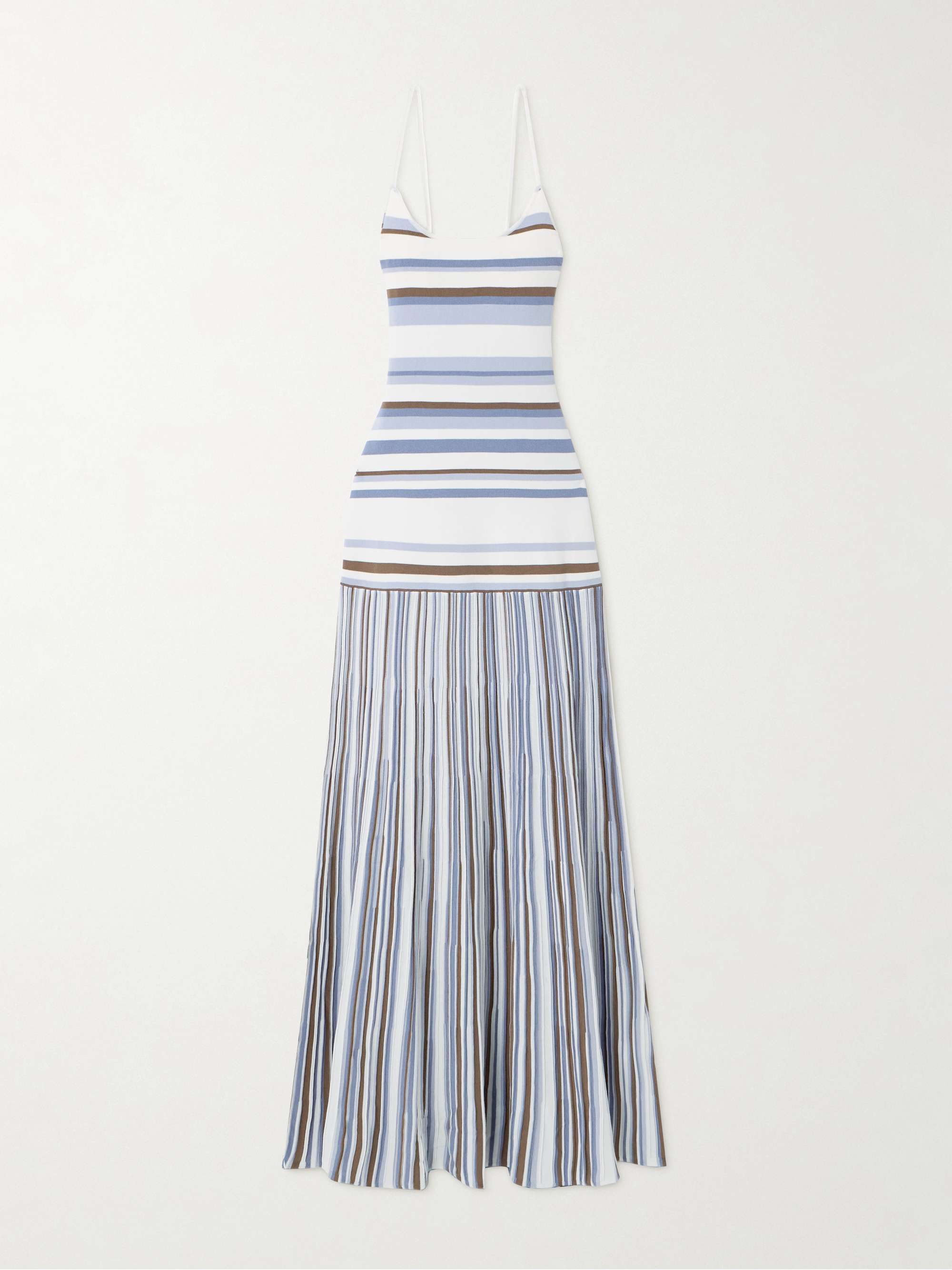 Citara striped ribbed cotton-blend maxi dress view