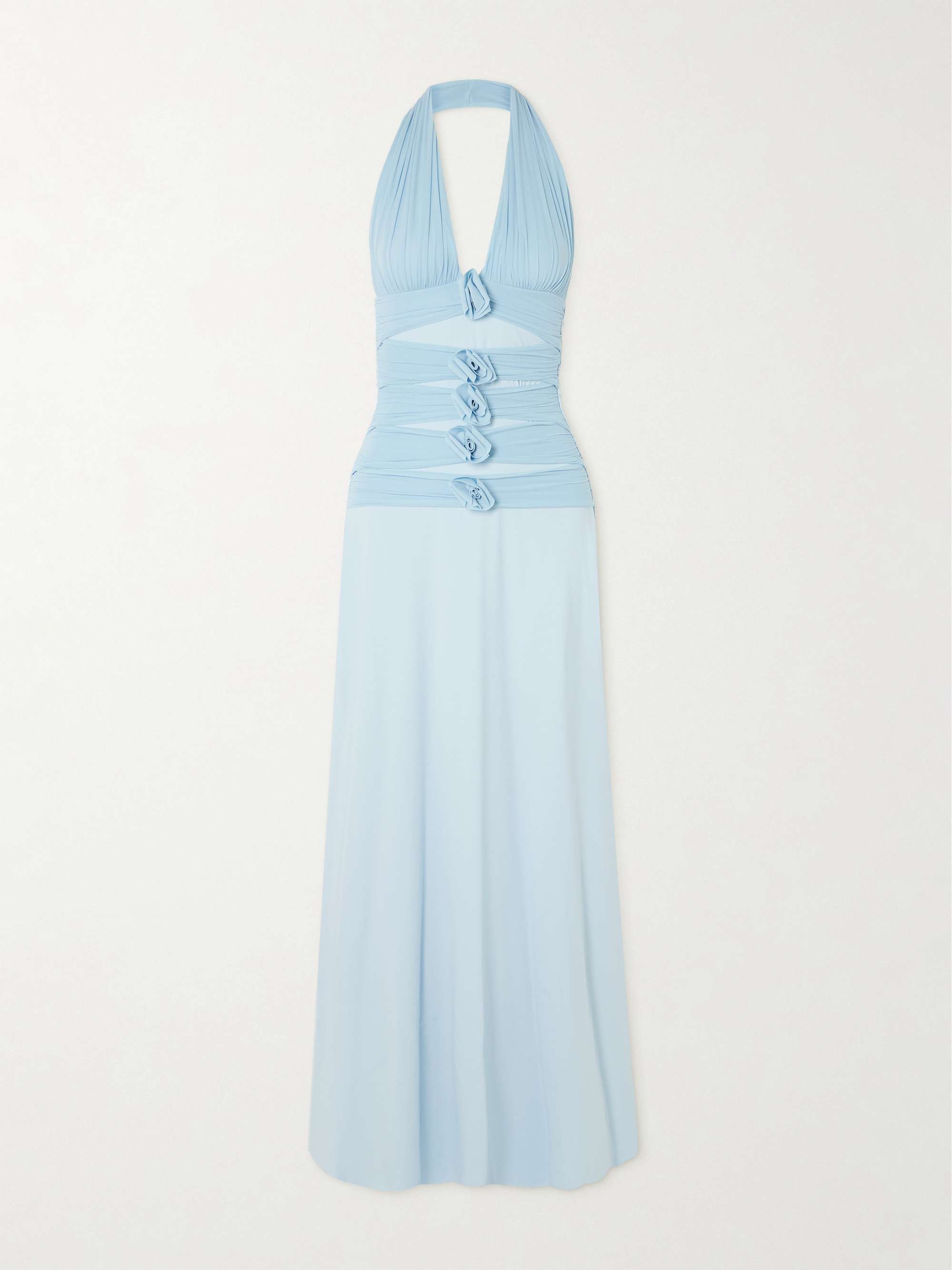 Villadiego appliquéd stretch-jersey halterneck maxi dress view