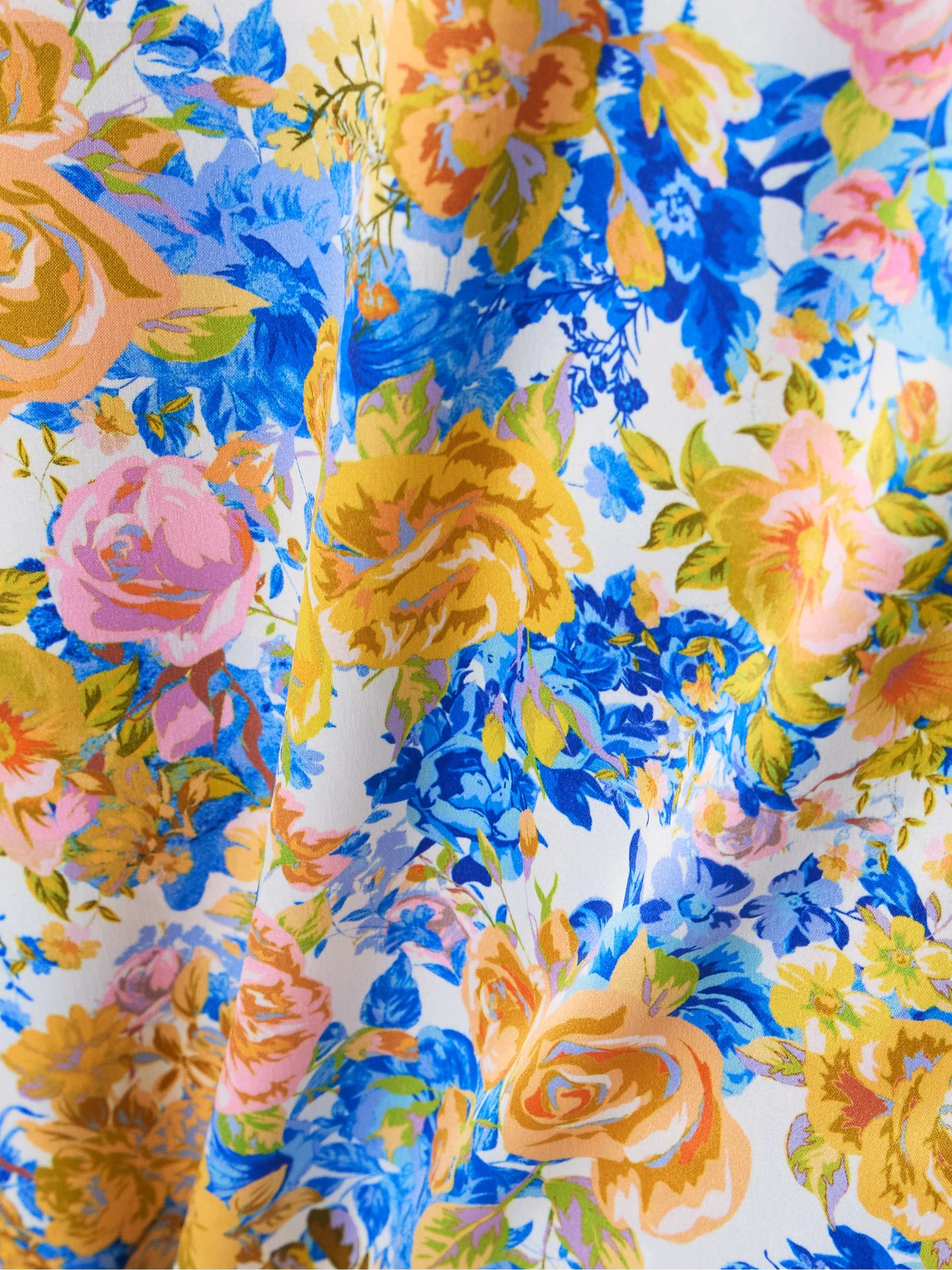 Liana pleated ruffled floral-print satin midi wrap dress view