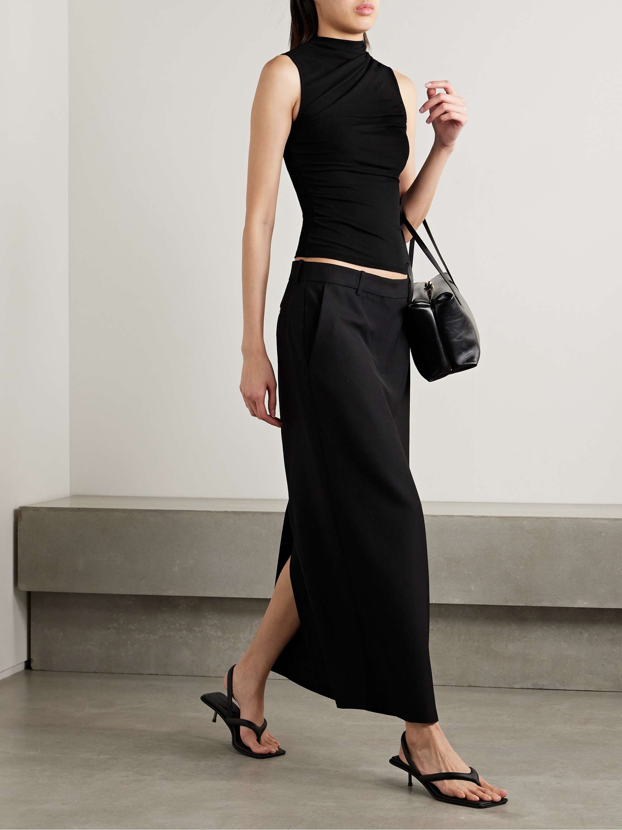Draped stretch-jersey tank view