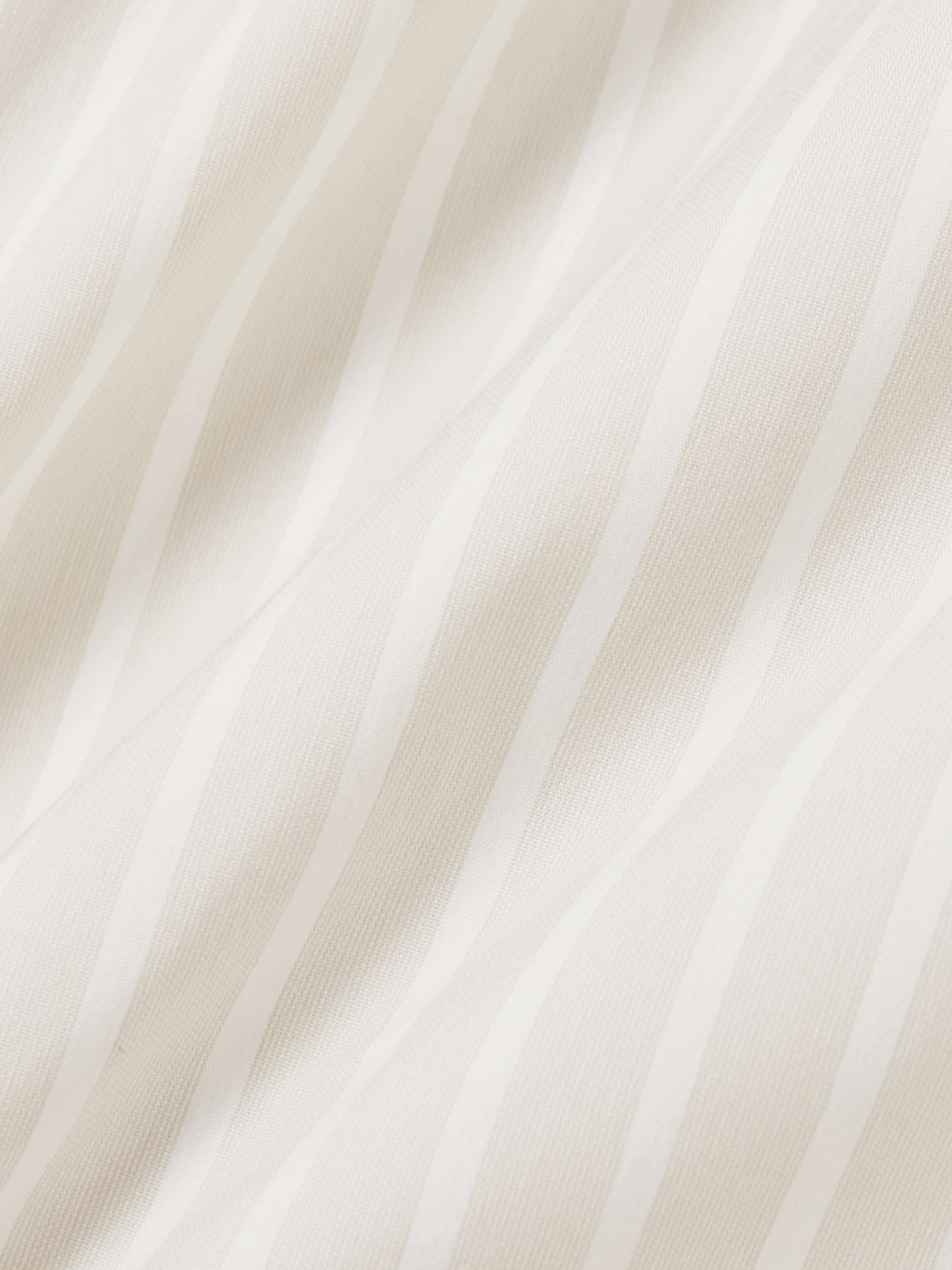 Striped cotton-blend poplin shirt view