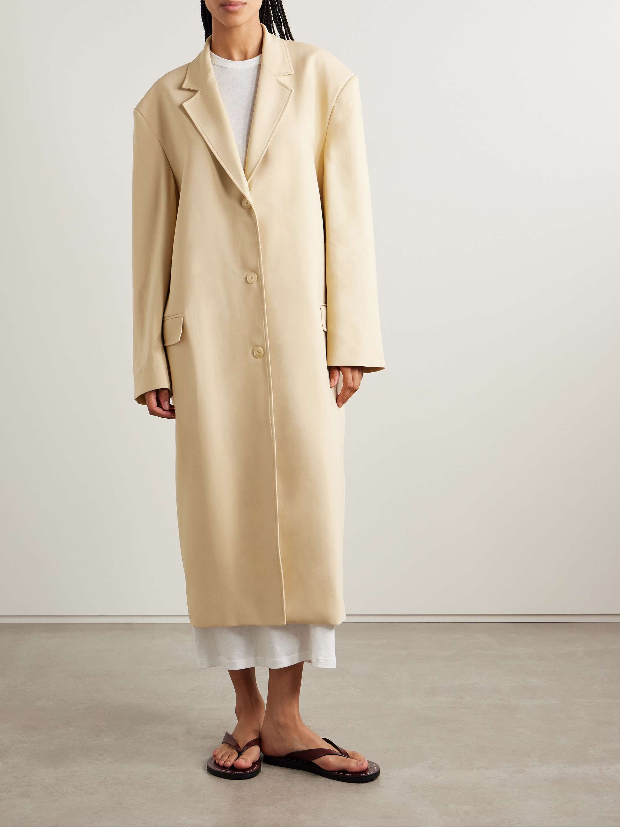 Tribeca oversized woven coat view