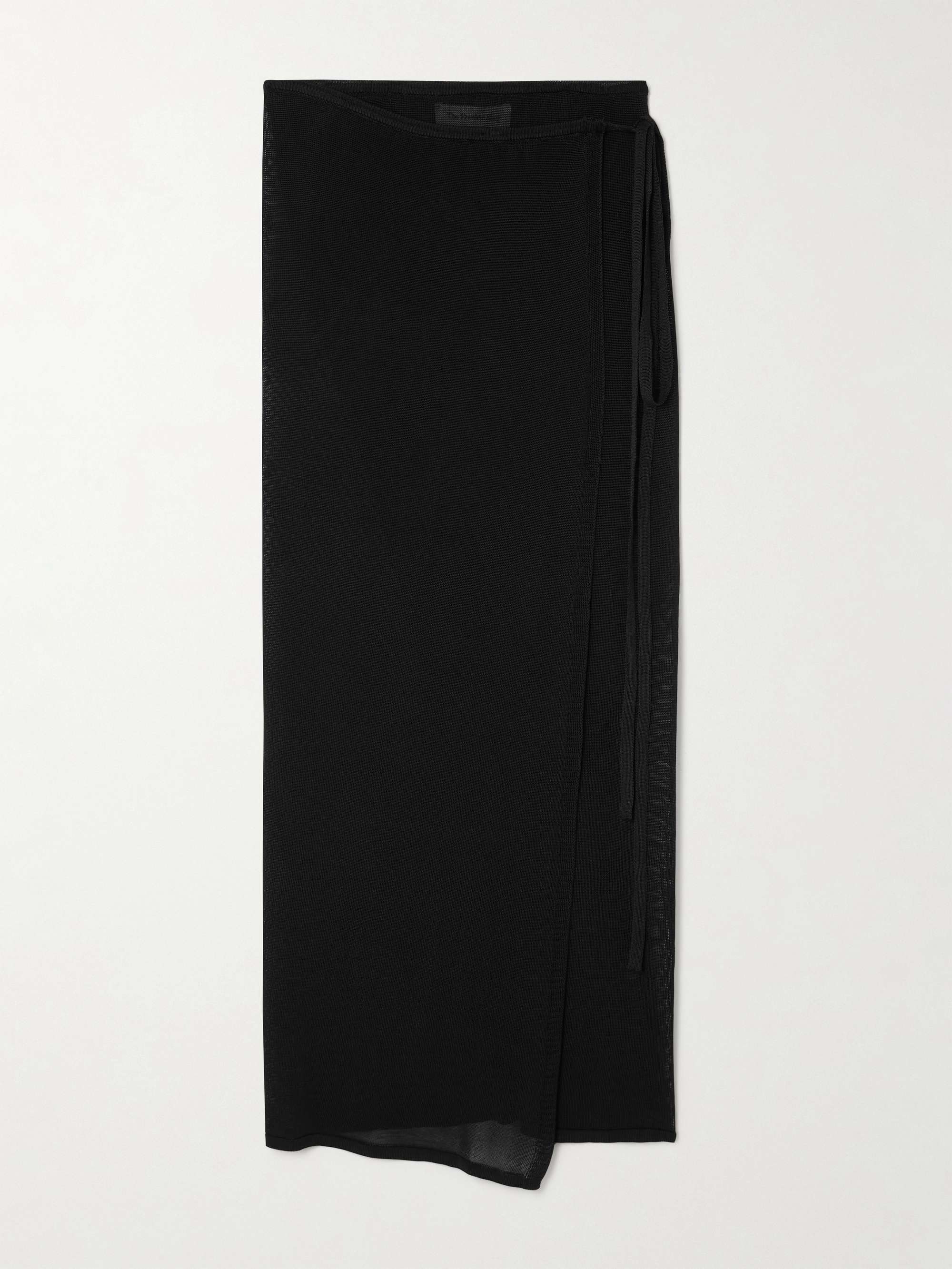 Alsen knitted midi wrap skirt view