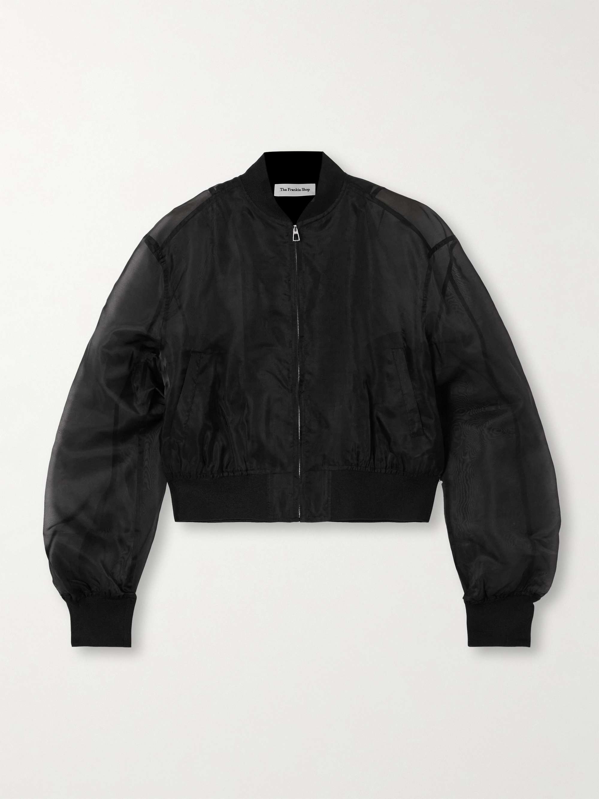 Micky silk-blend organza bomber jacket view