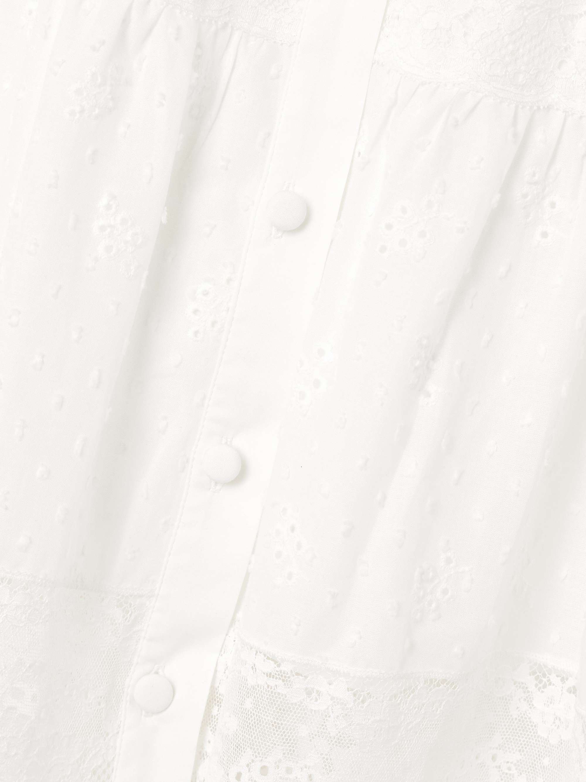 Poppi lace-trimmed tiered broderie anglaise cotton maxi dress view