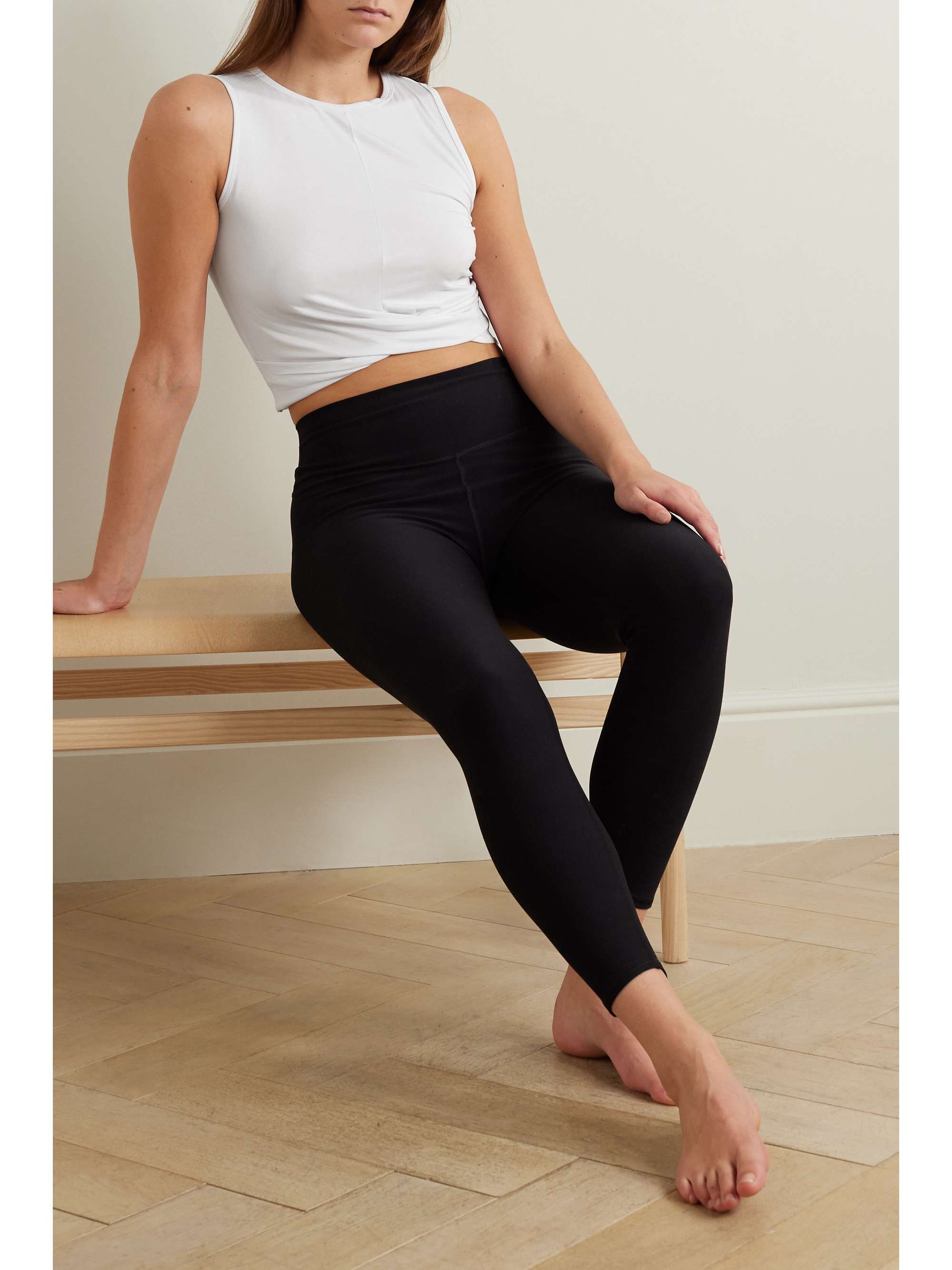 Cover cropped draped stretch-jersey tank view