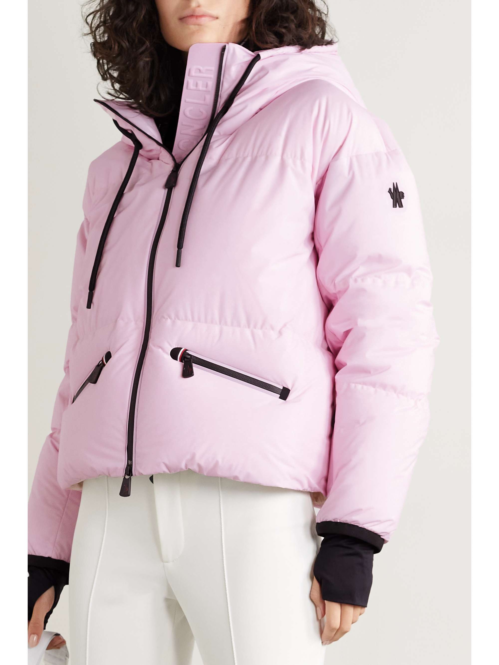 Allesaz stretch-trimmed quilted shell down jacket view