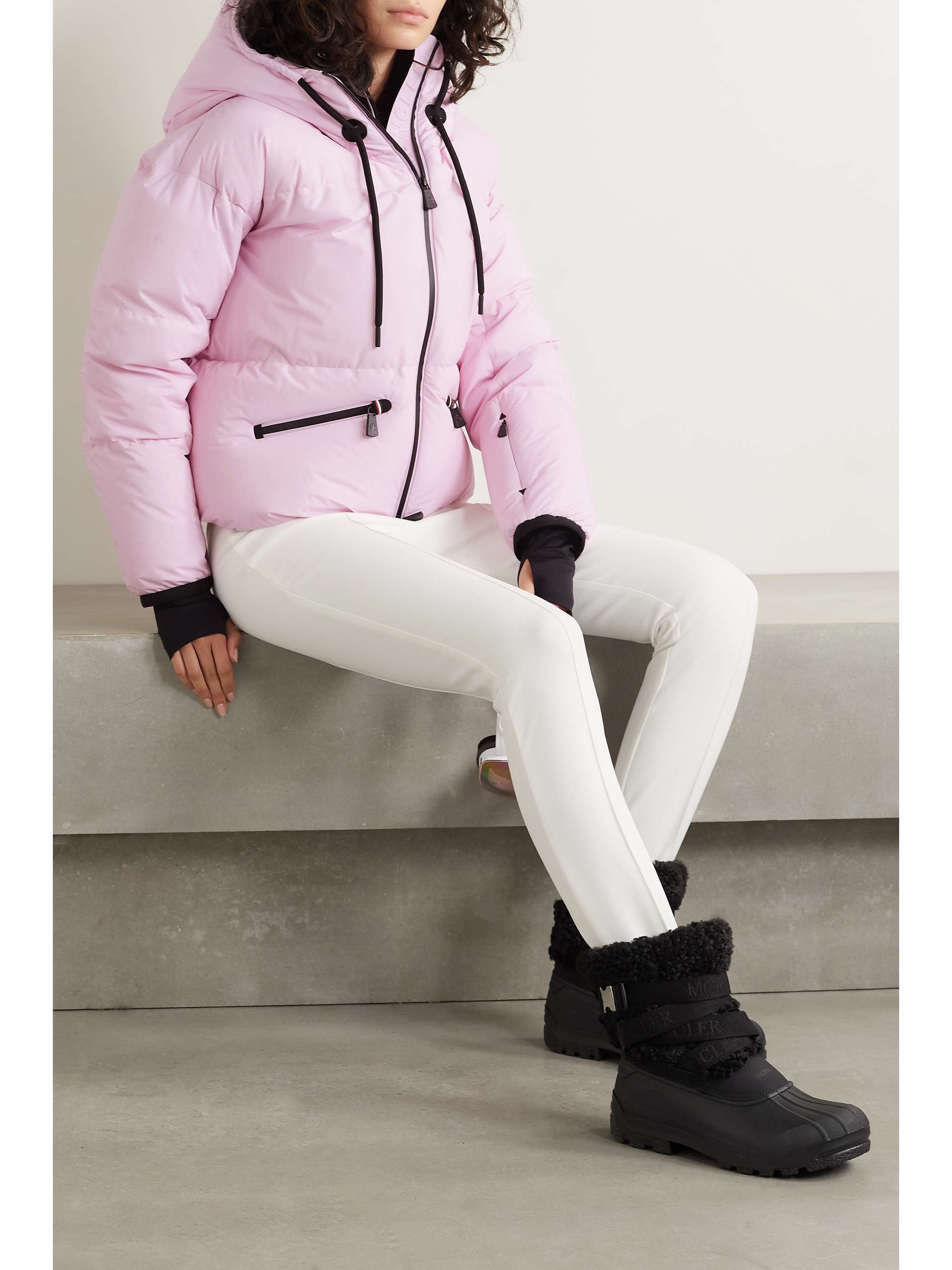 Allesaz stretch-trimmed quilted shell down jacket view