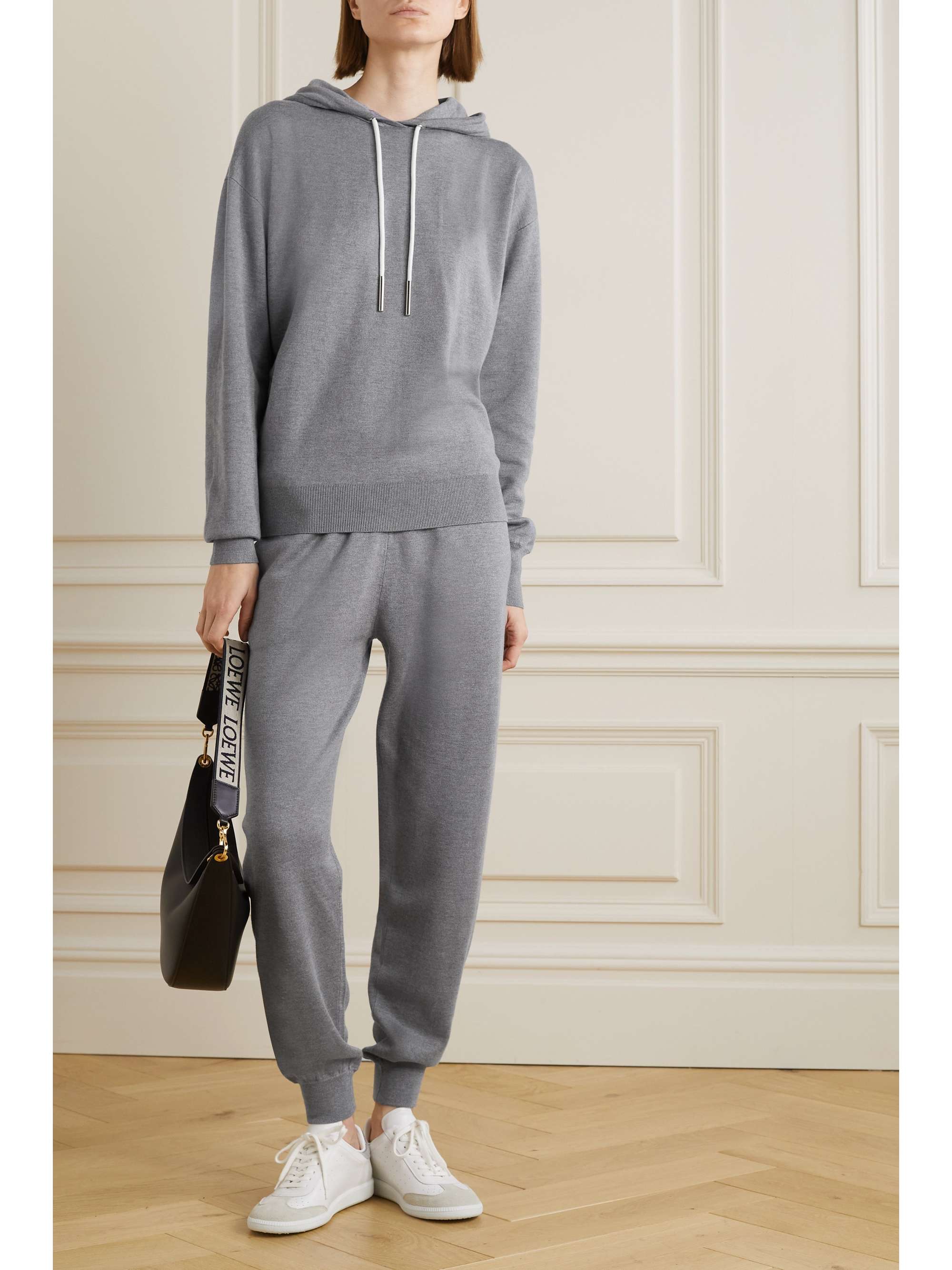 Gia London silk and cashmere-blend hoodie and track pants set view