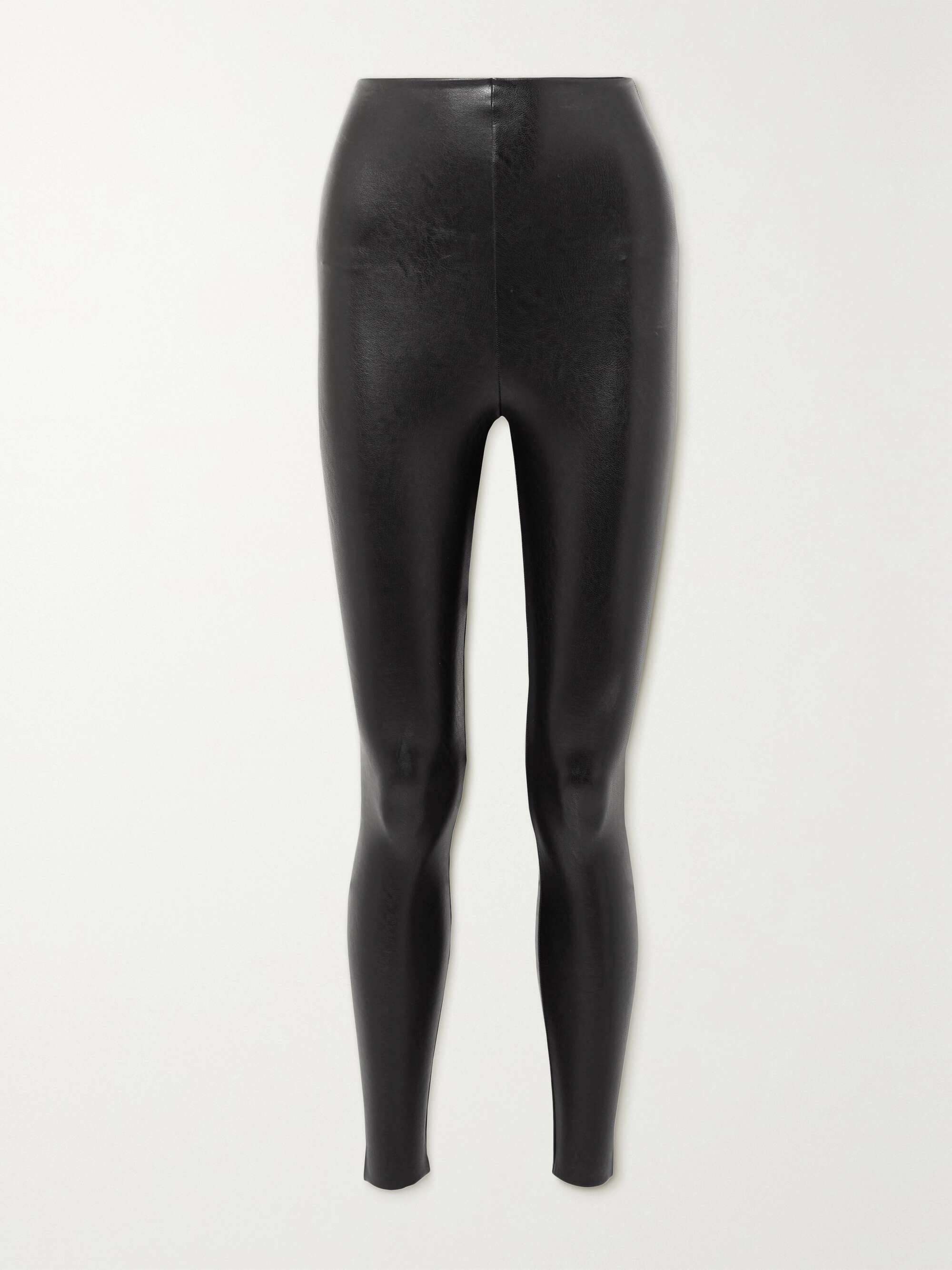 Faux stretch-leather leggings view