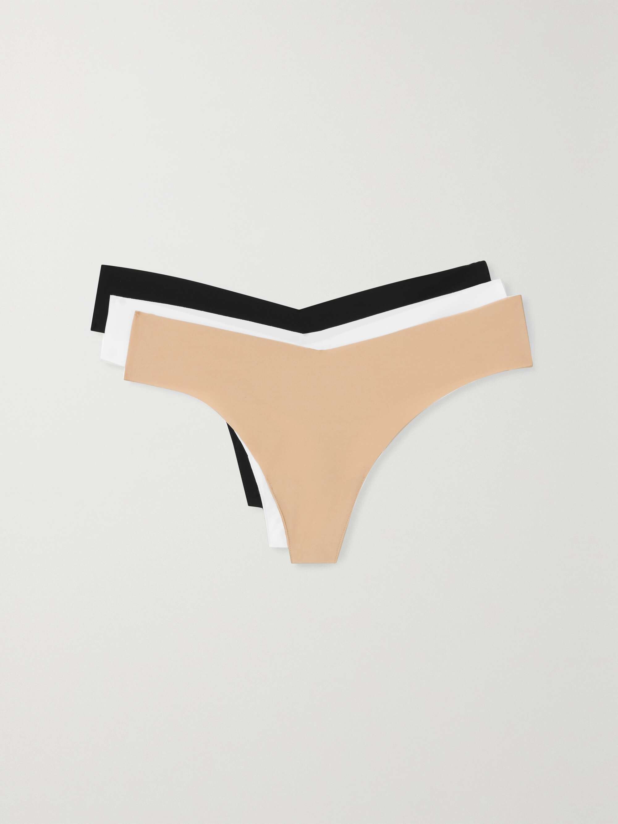 Set of three stretch thongs view