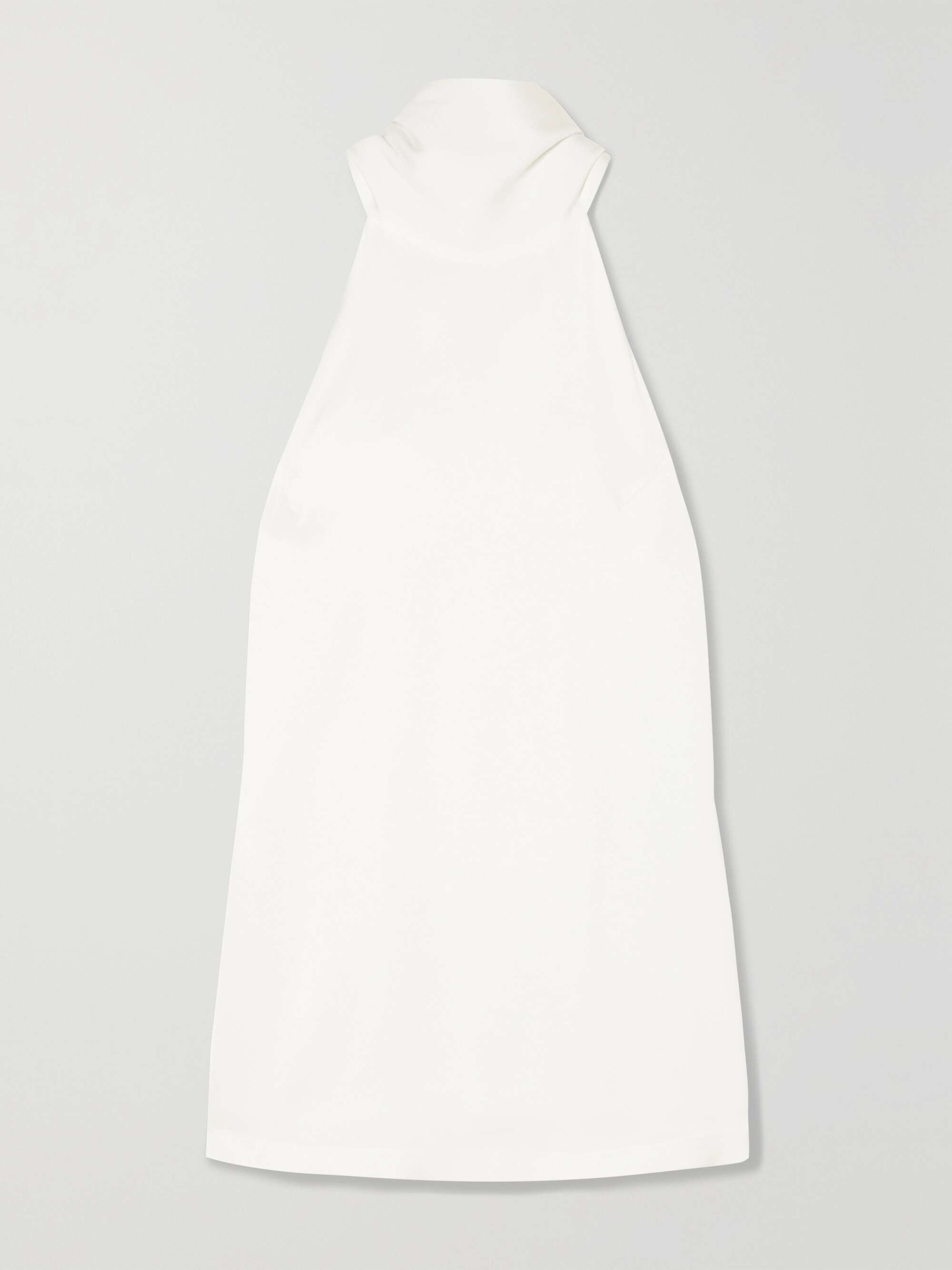 Satin halterneck top view