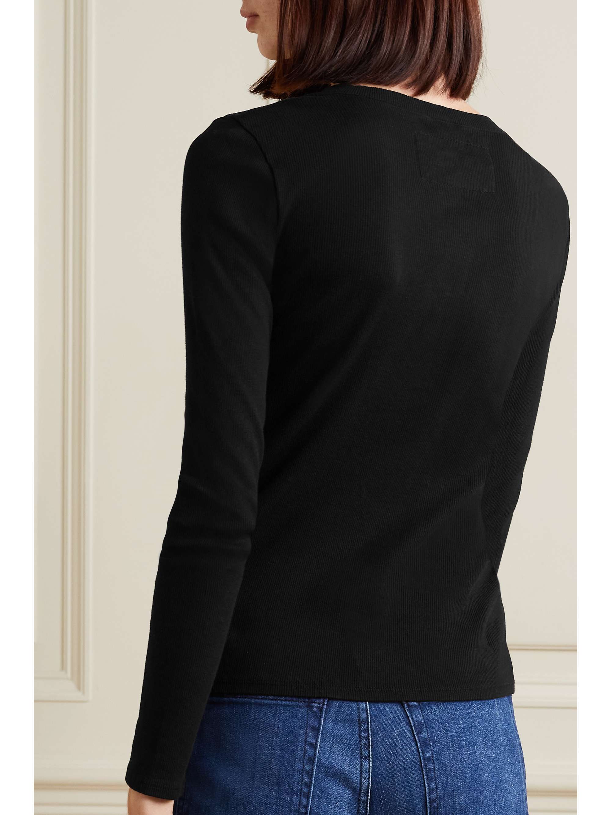 Jordan ribbed cotton-jersey top view