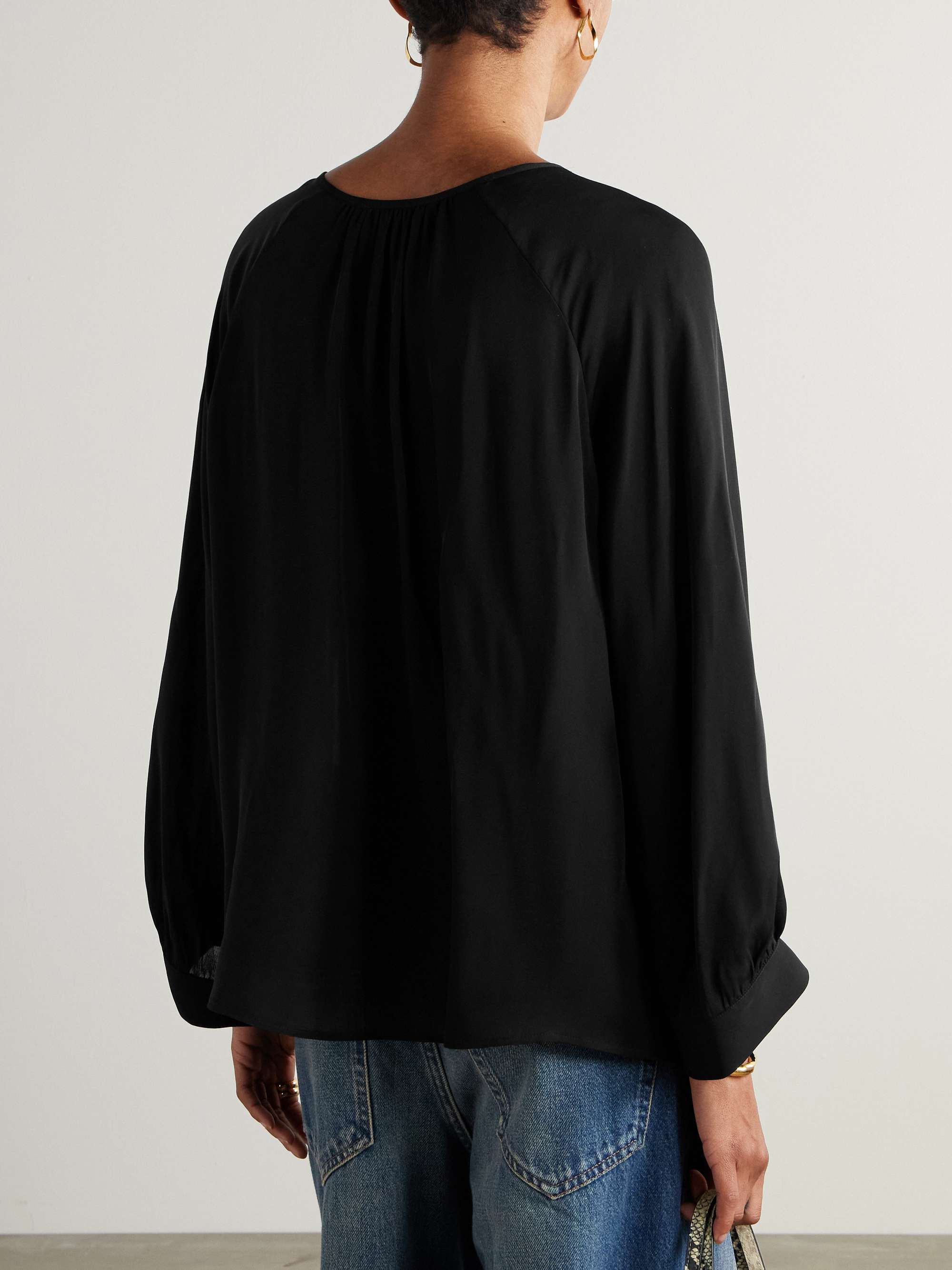 Acadia silk-chiffon blouse view