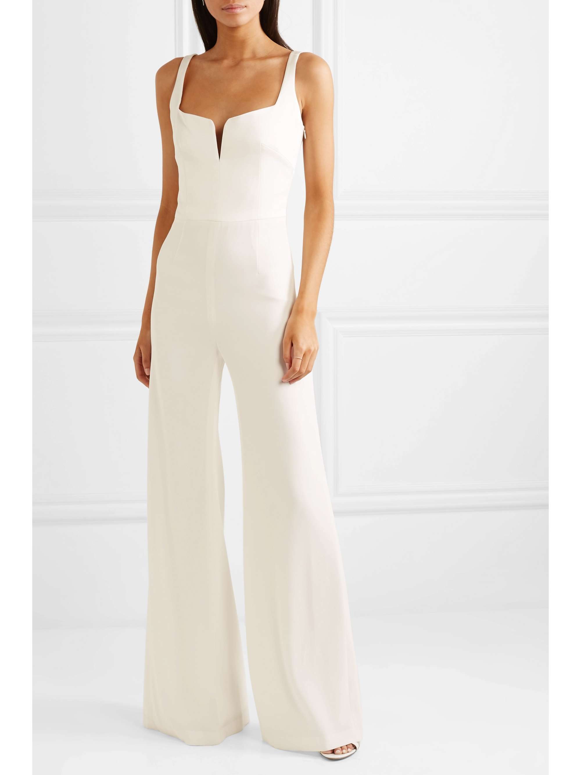 Paneled crepe jumpsuit view