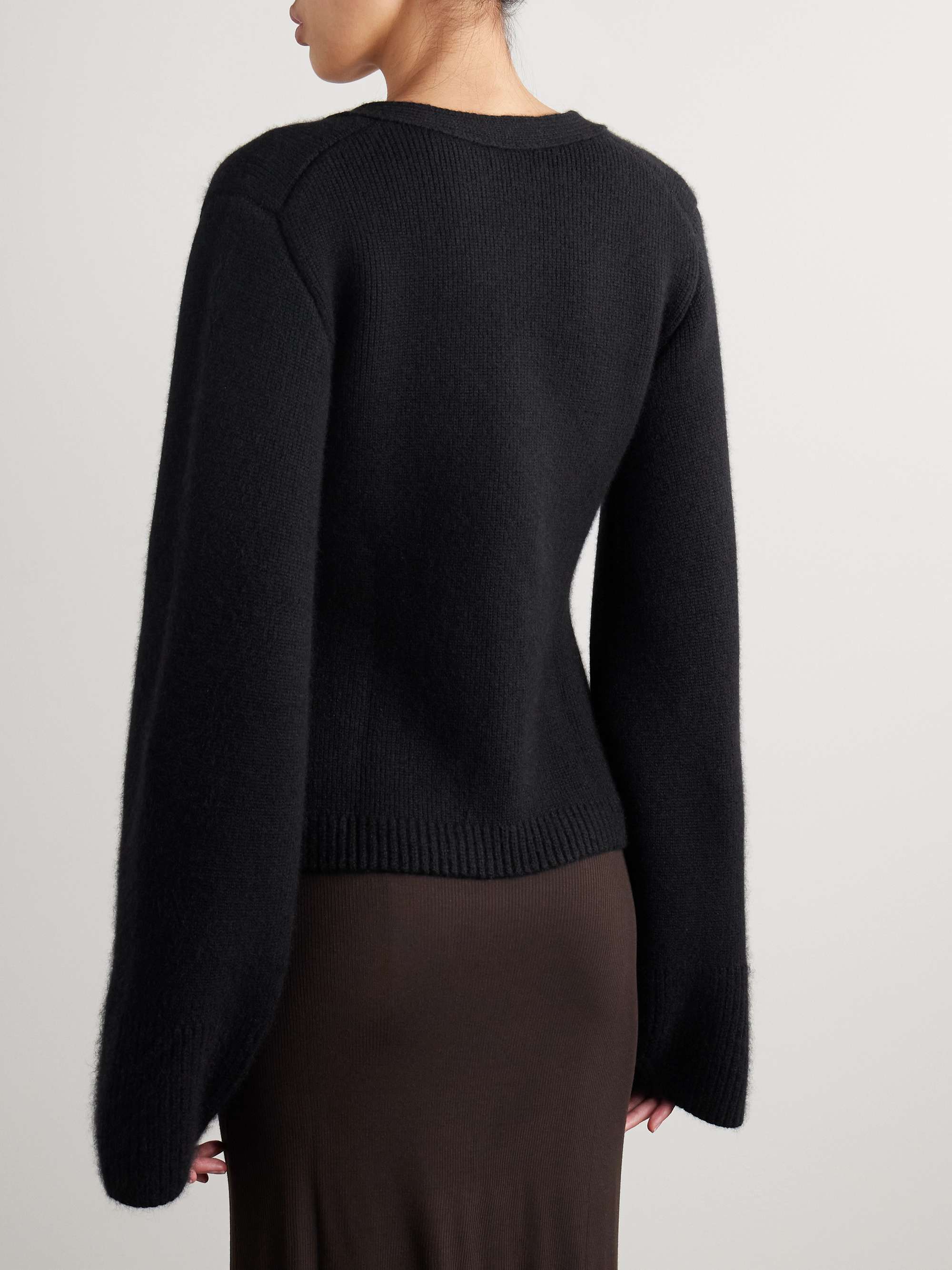 Scarlet cashmere-blend cardigan view