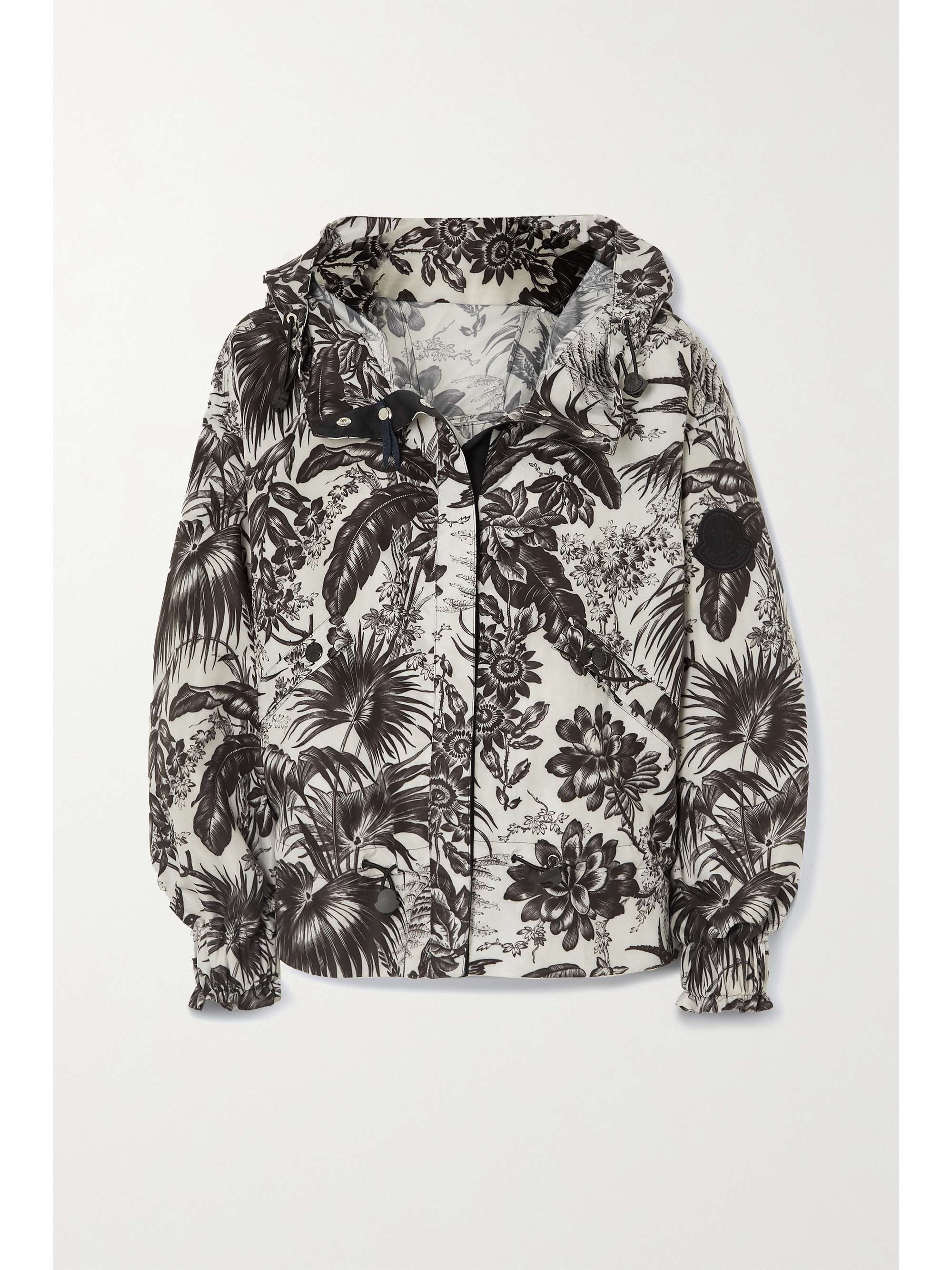 Albireo hooded floral-print shell jacket view