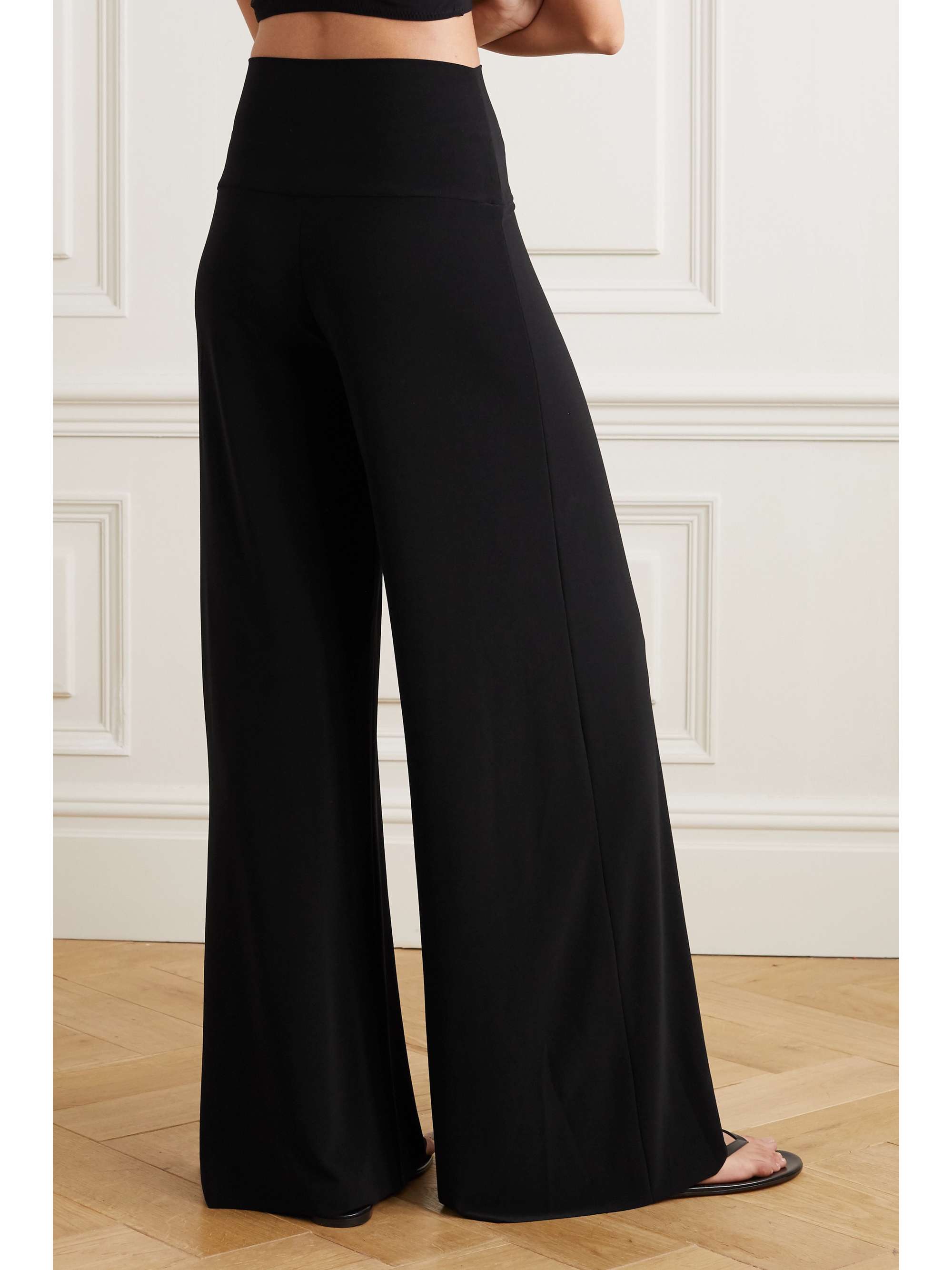 Elephant stretch-jersey wide-leg pants view