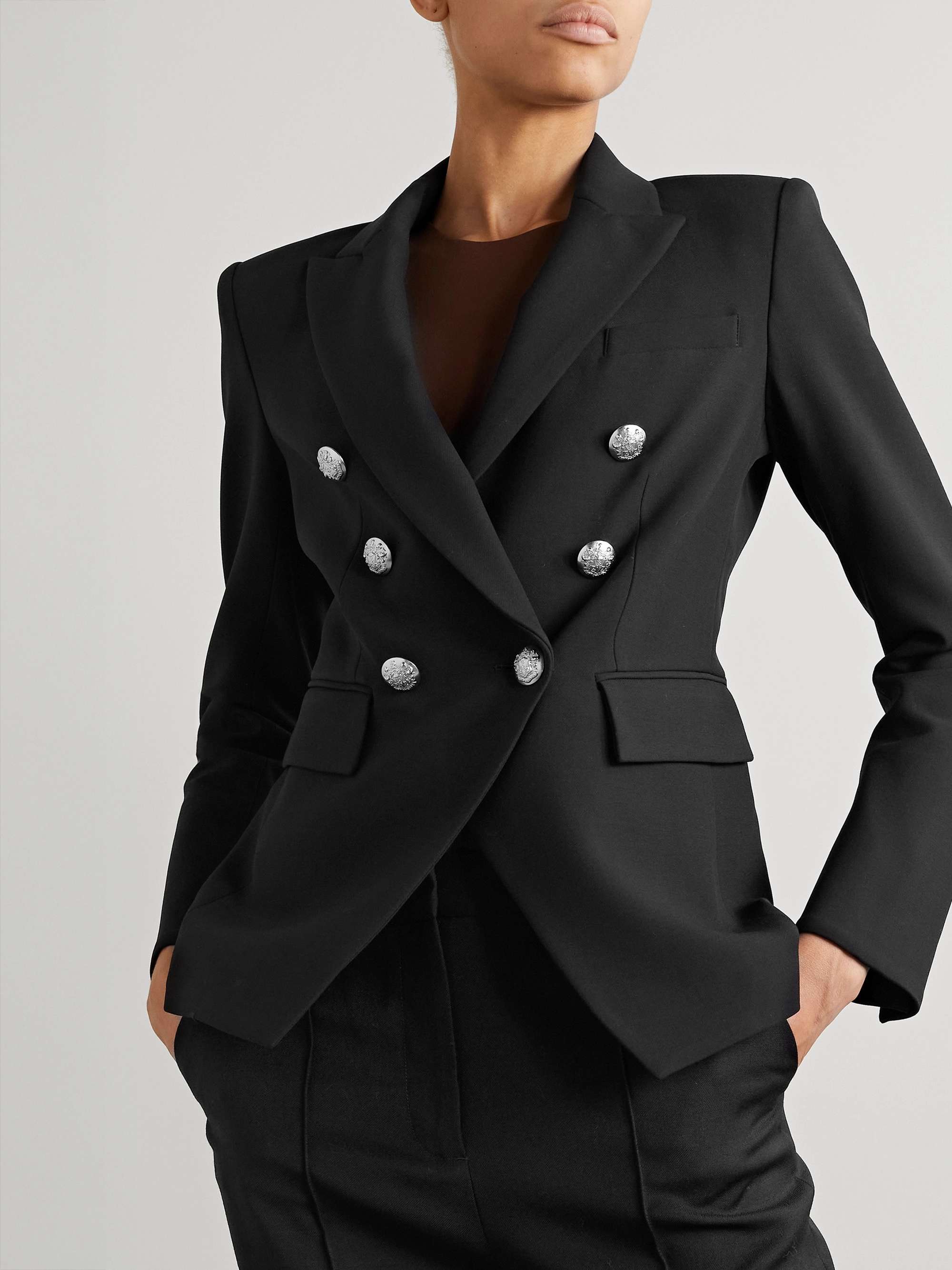 Miller Dickey double-breasted grain de poudre blazer view