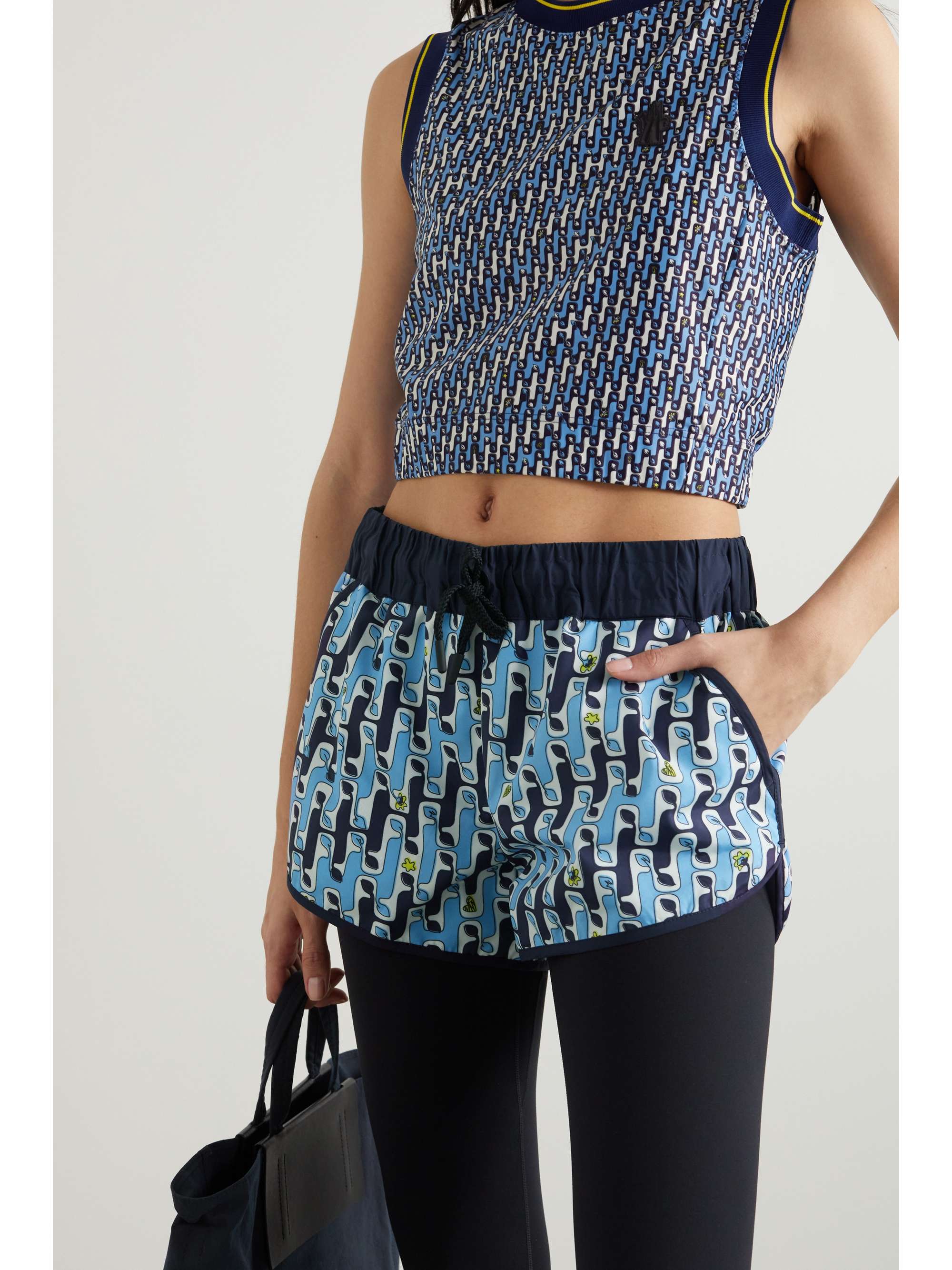Printed shell shorts view