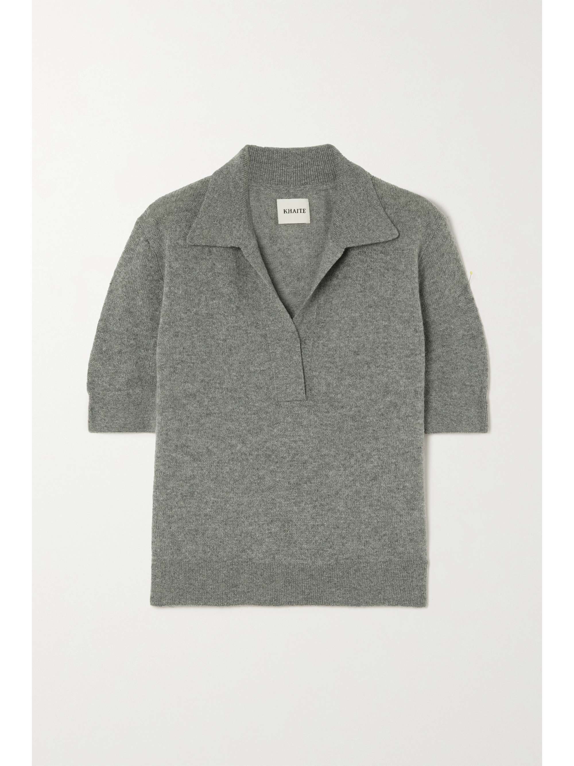 Shrunken Jo cashmere-blend polo shirt view