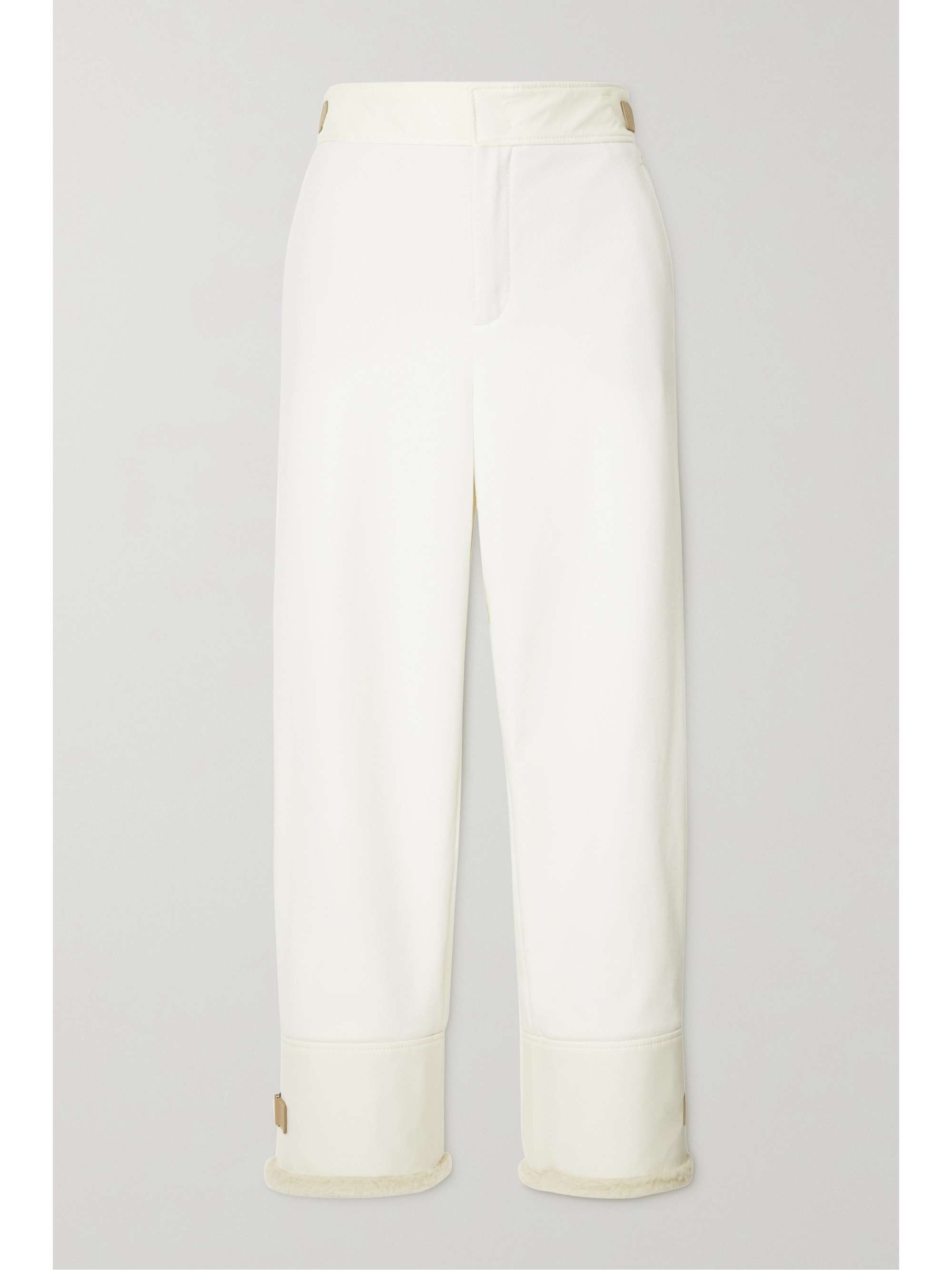 Andes faux shearling-lined cotton-blend twill straight-leg pants view