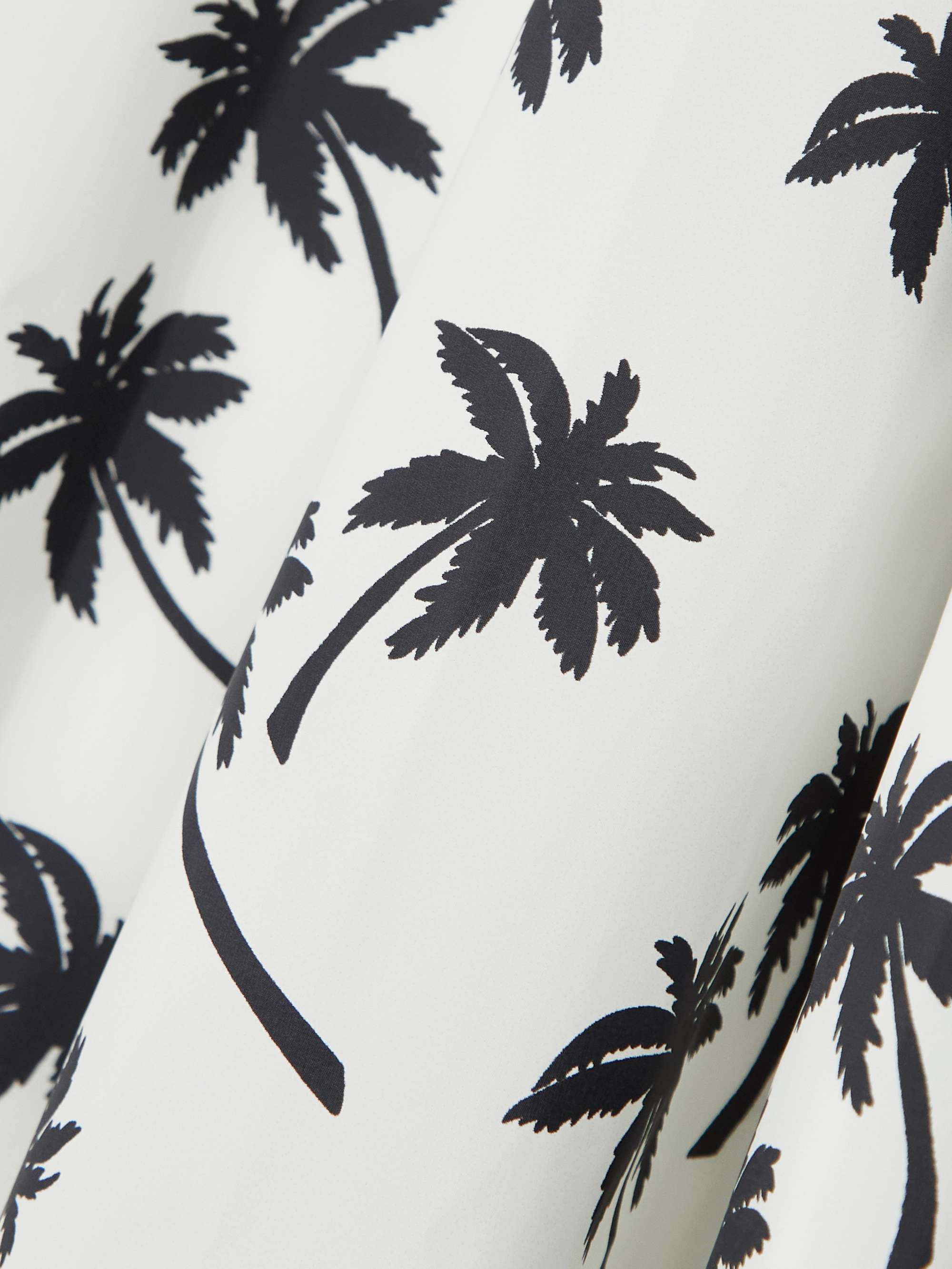 Belted pleated printed shell skirt view