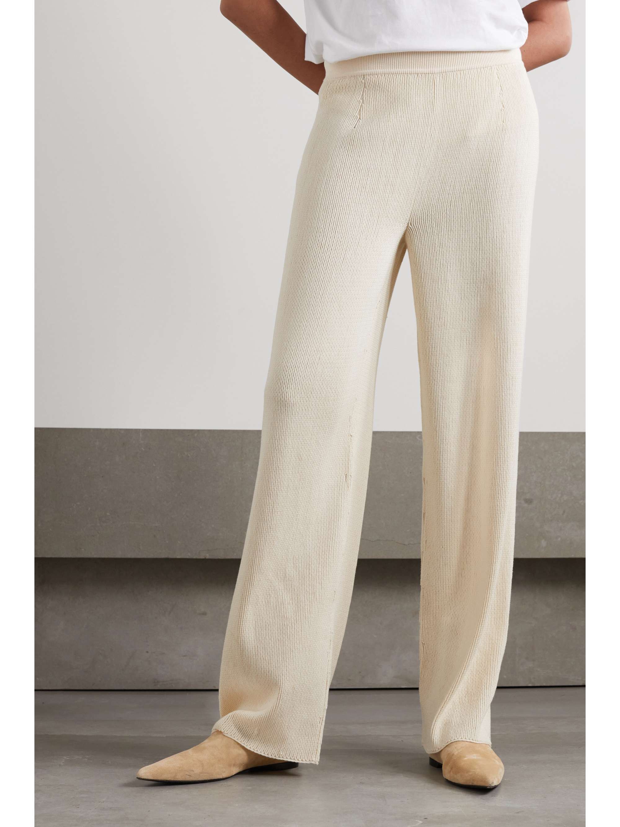 Beirut cashmere and silk-blend pants view