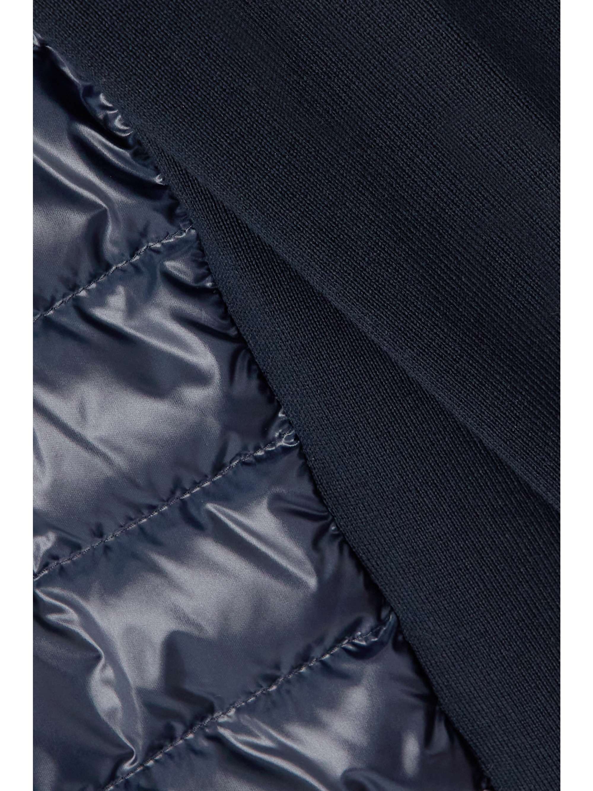 Padded quilted shell and cotton-jersey down jacket view