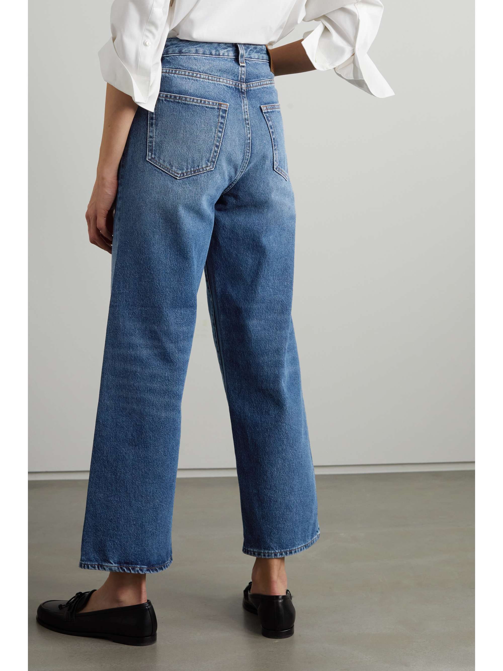 + NET SUSTAIN cropped high-rise flared organic jeans view