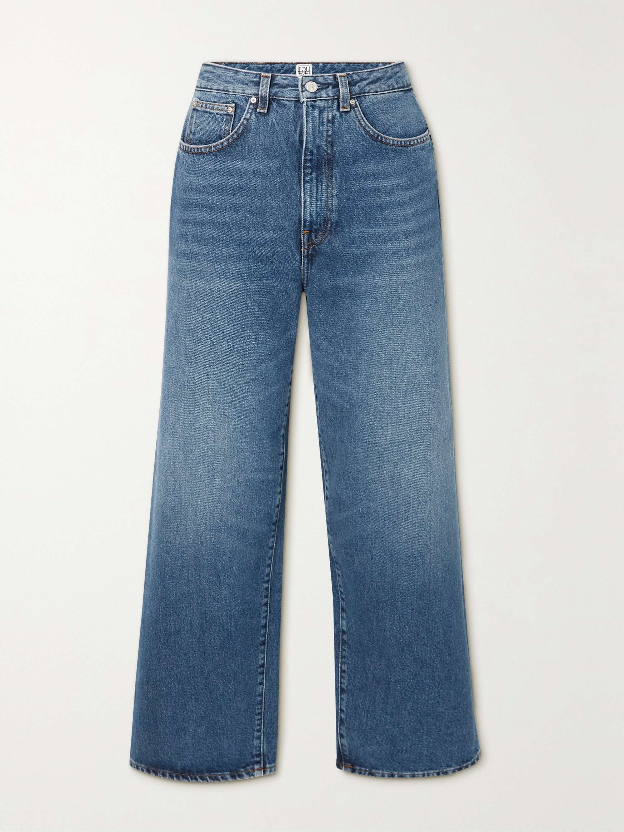 + NET SUSTAIN cropped high-rise flared organic jeans view