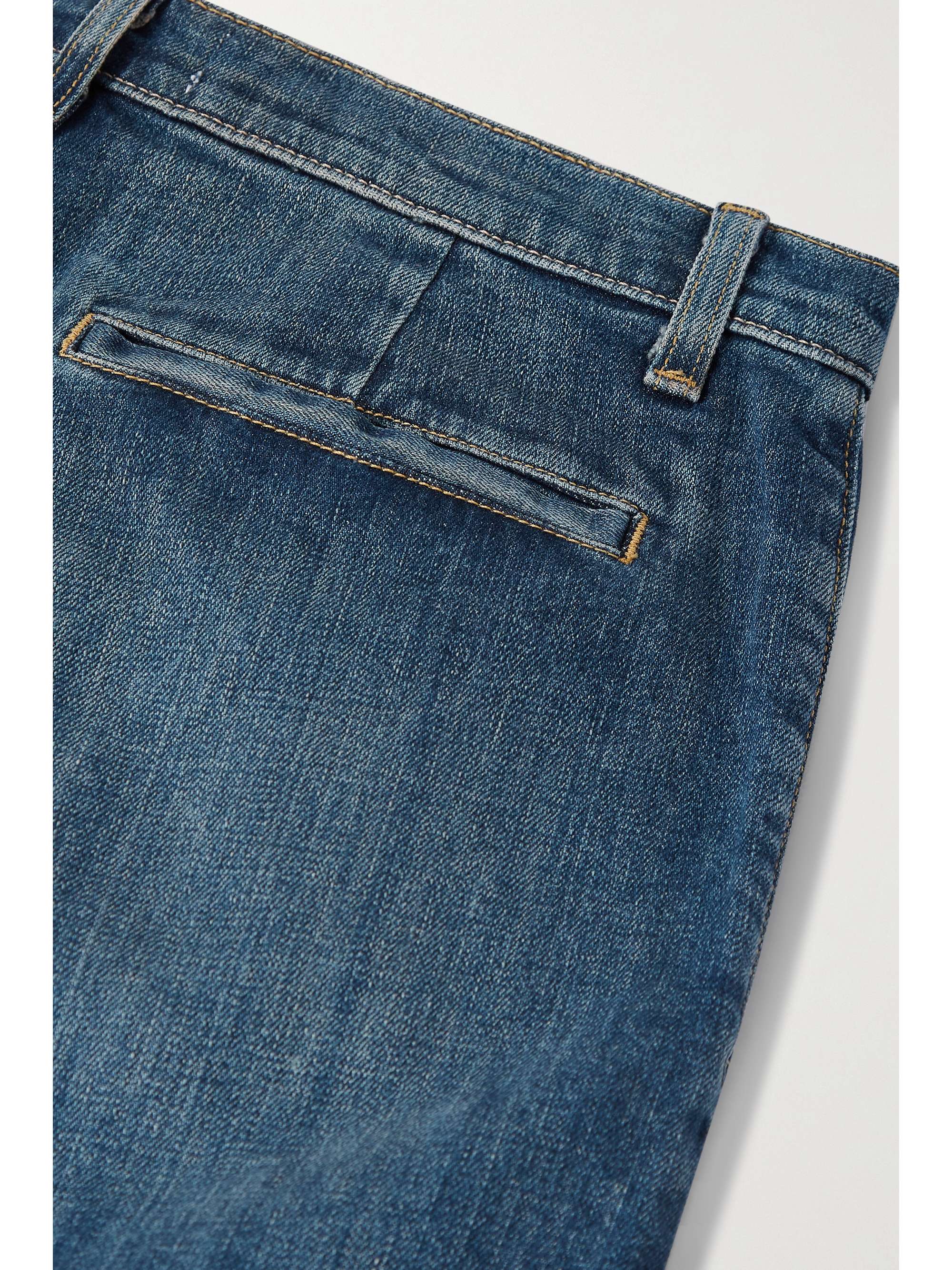 Flora pleated high-rise wide-leg jeans view