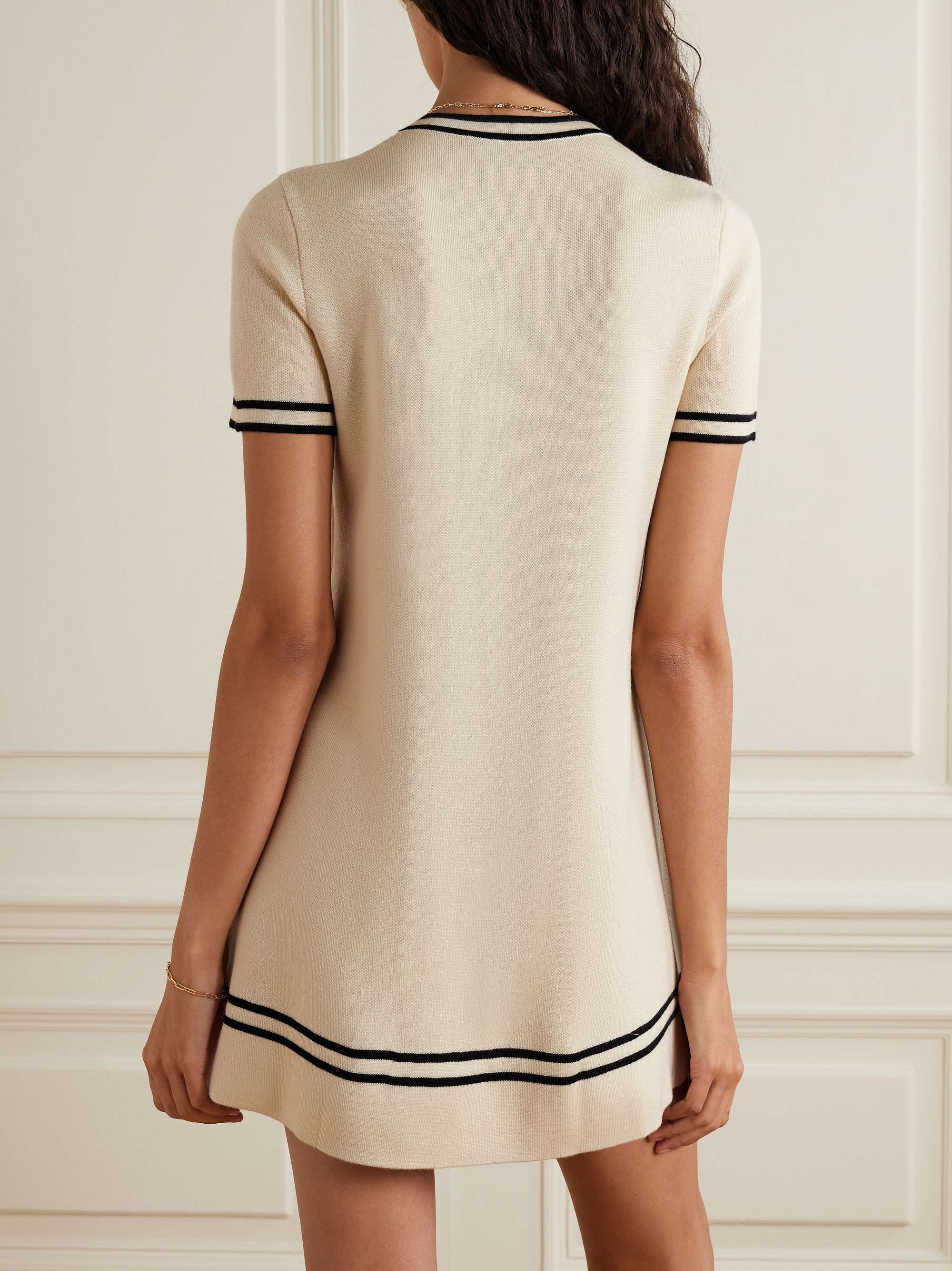 Horsebit wool-jacquard mini dress view