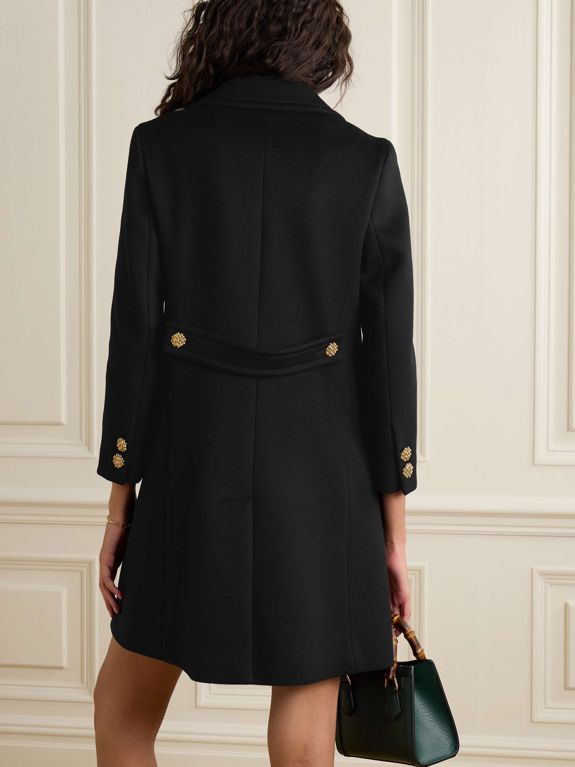 Embroidered wool coat view