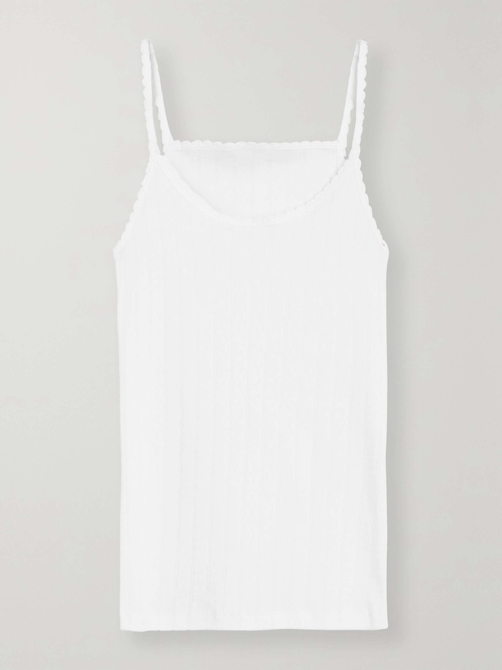 Pointelle-knit cotton-jersey tank view