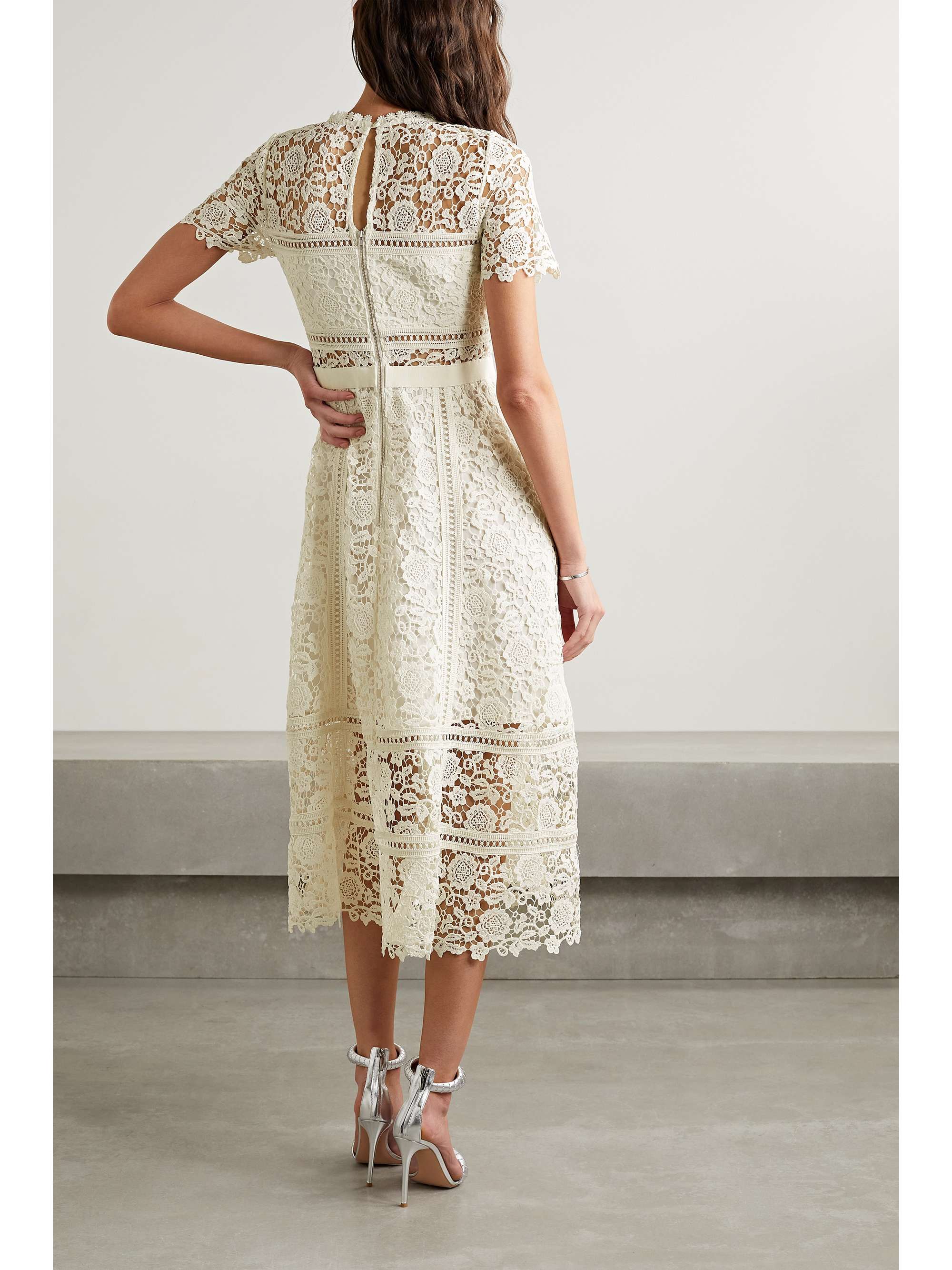 Guipure lace midi dress view