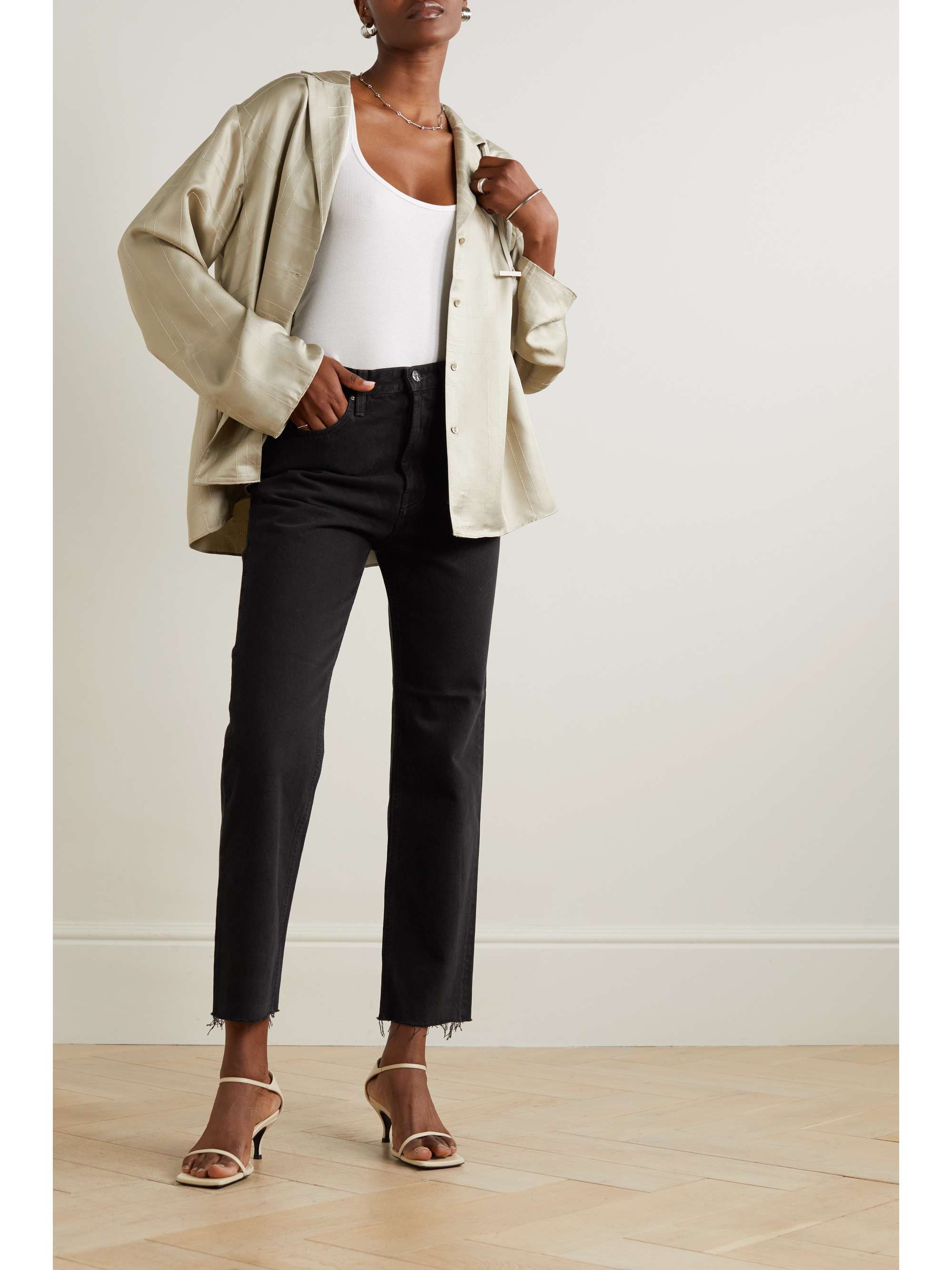 Classic Cut high-rise straight-leg organic jeans view