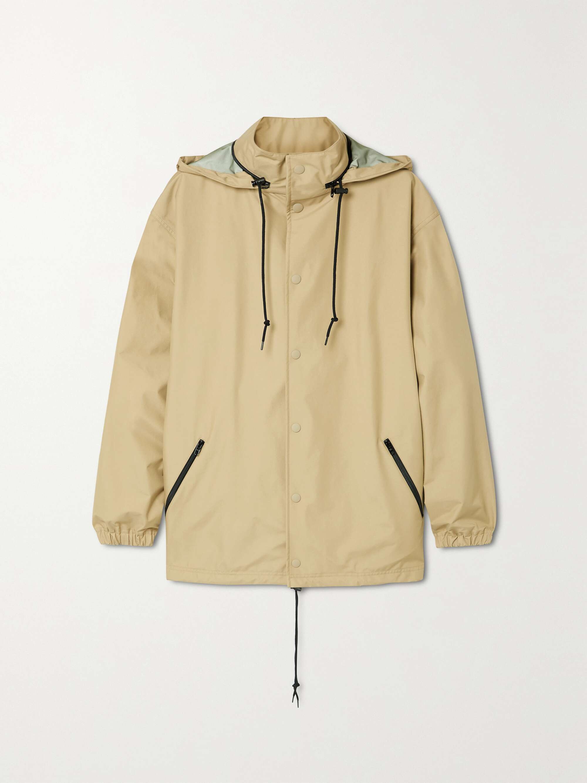 Hooded printed shell jacket view