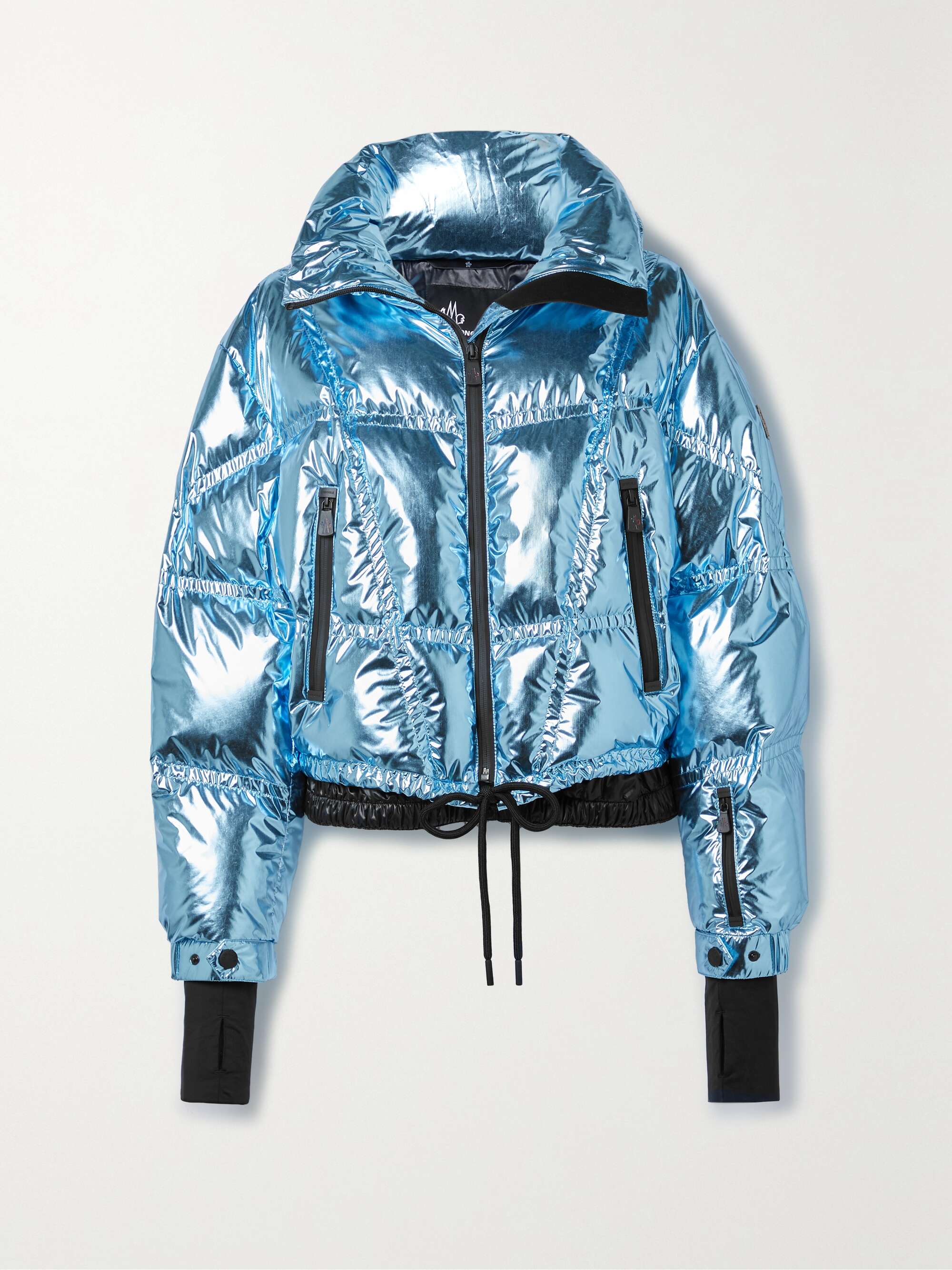 Valsorey cropped quilted padded down metallic ripstop jacket view