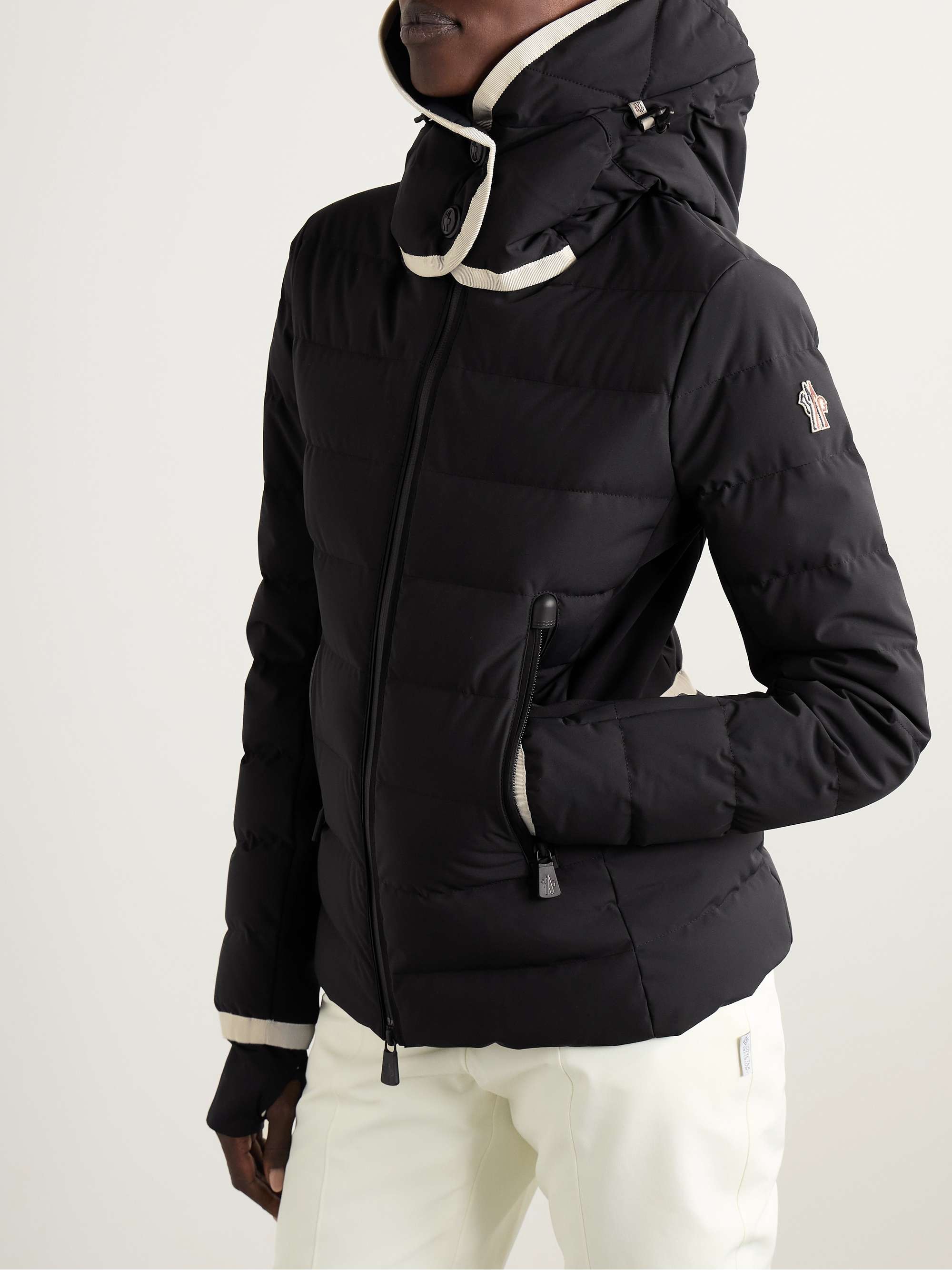 Lamoura hooded grosgrain-trimmed quilted down ski jacket view