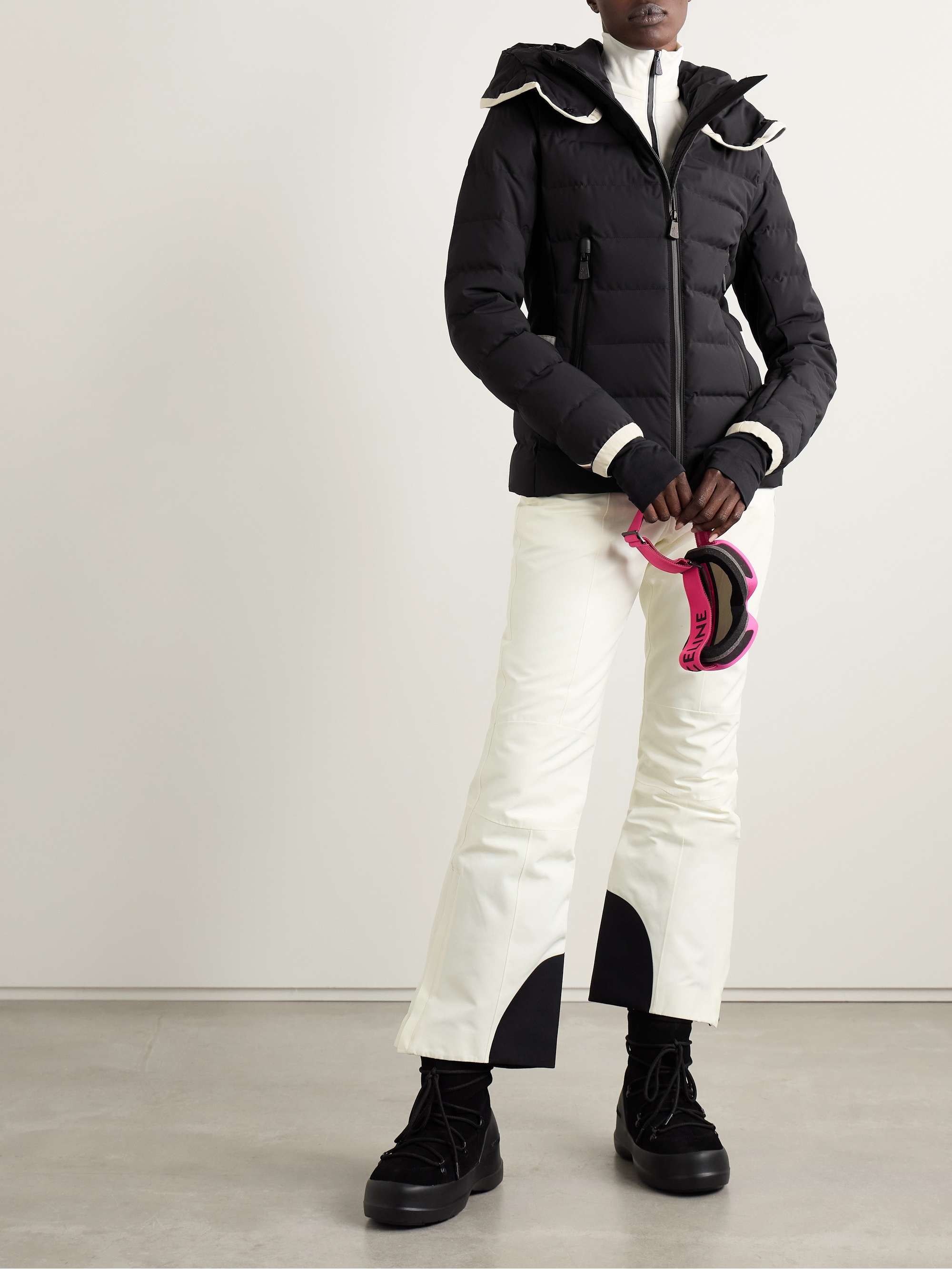 Lamoura hooded grosgrain-trimmed quilted down ski jacket view