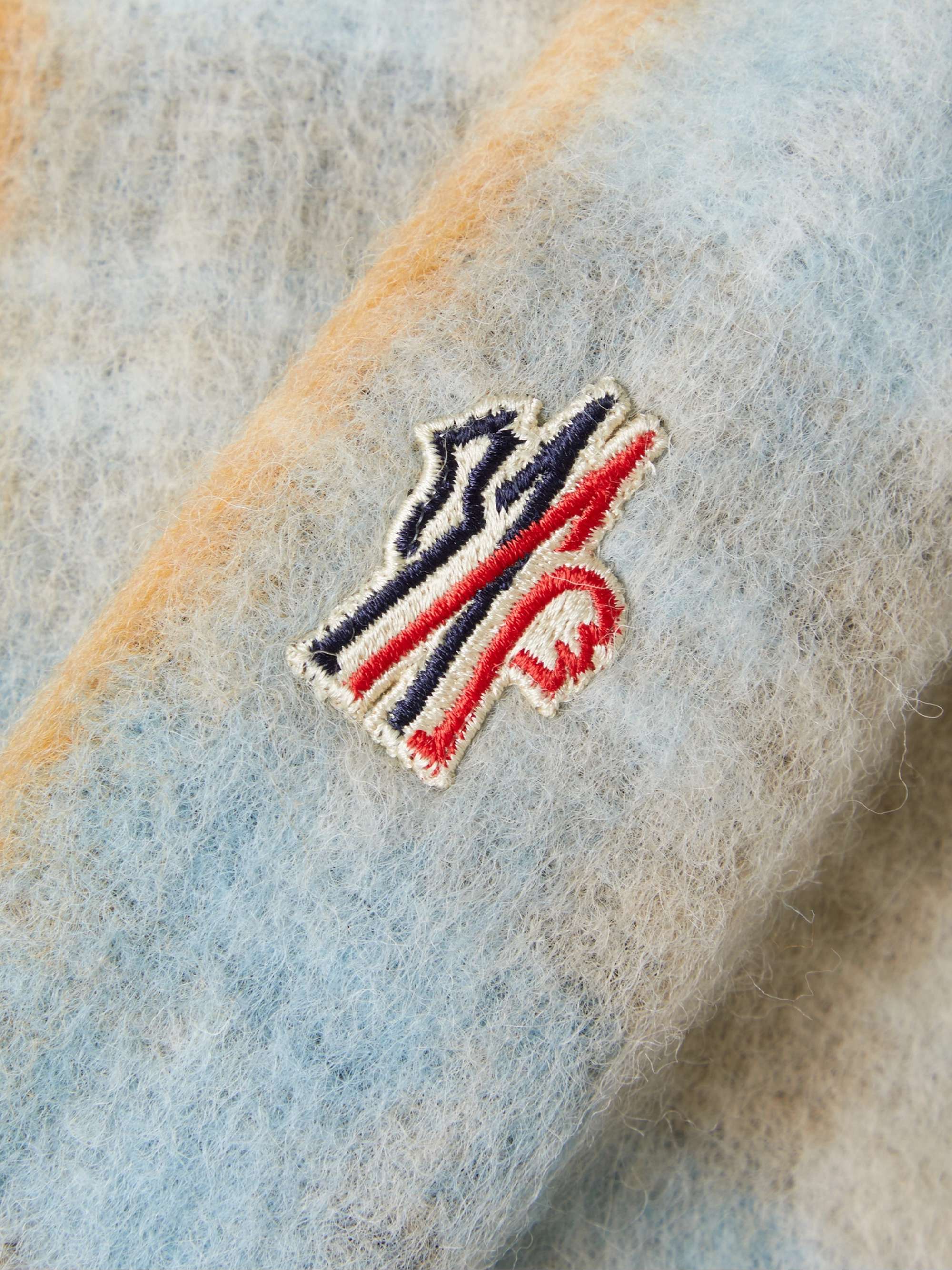 Vanay checked brushed wool-blend felt coat view