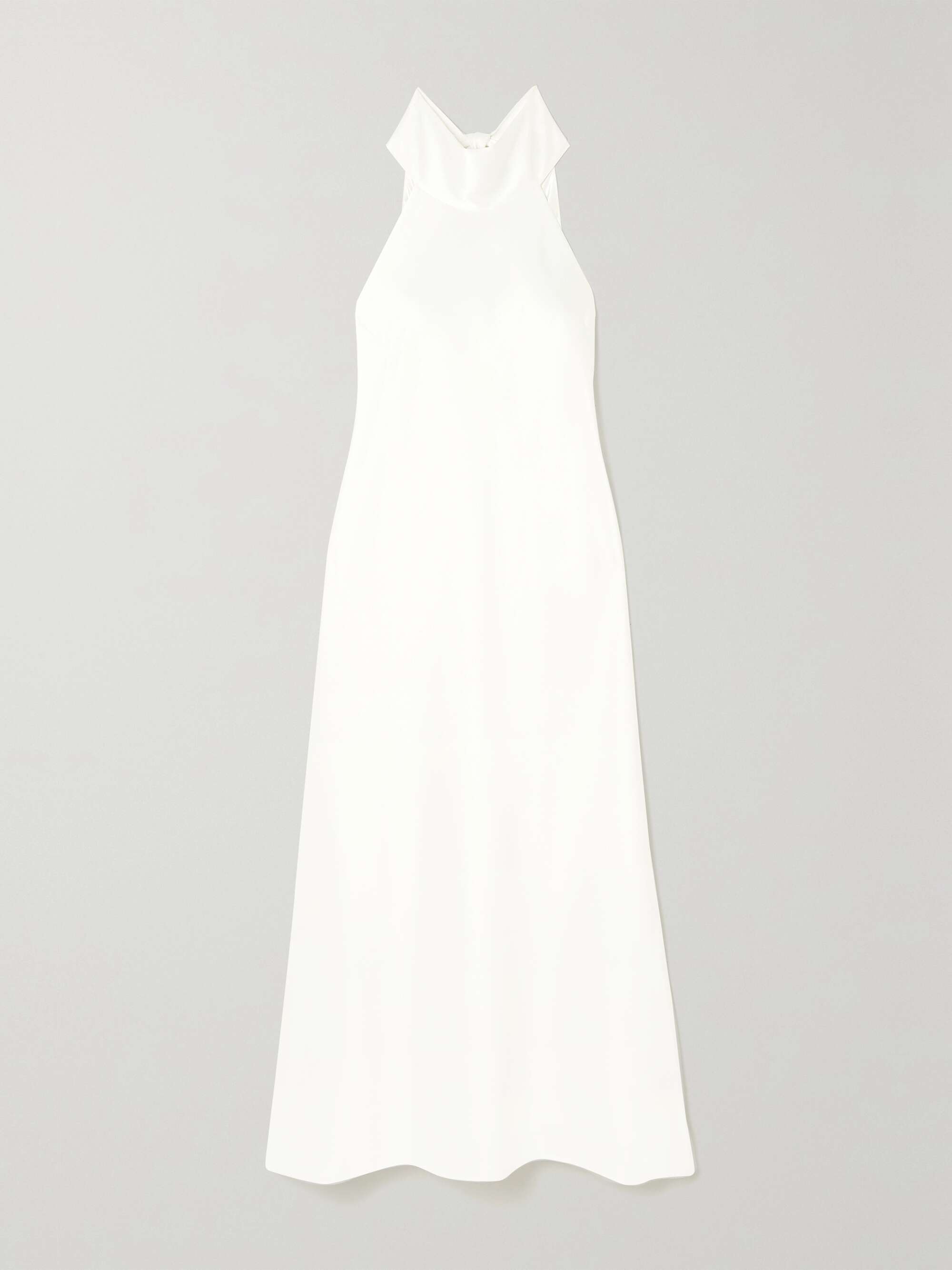 Sienna halterneck satin midi dress view
